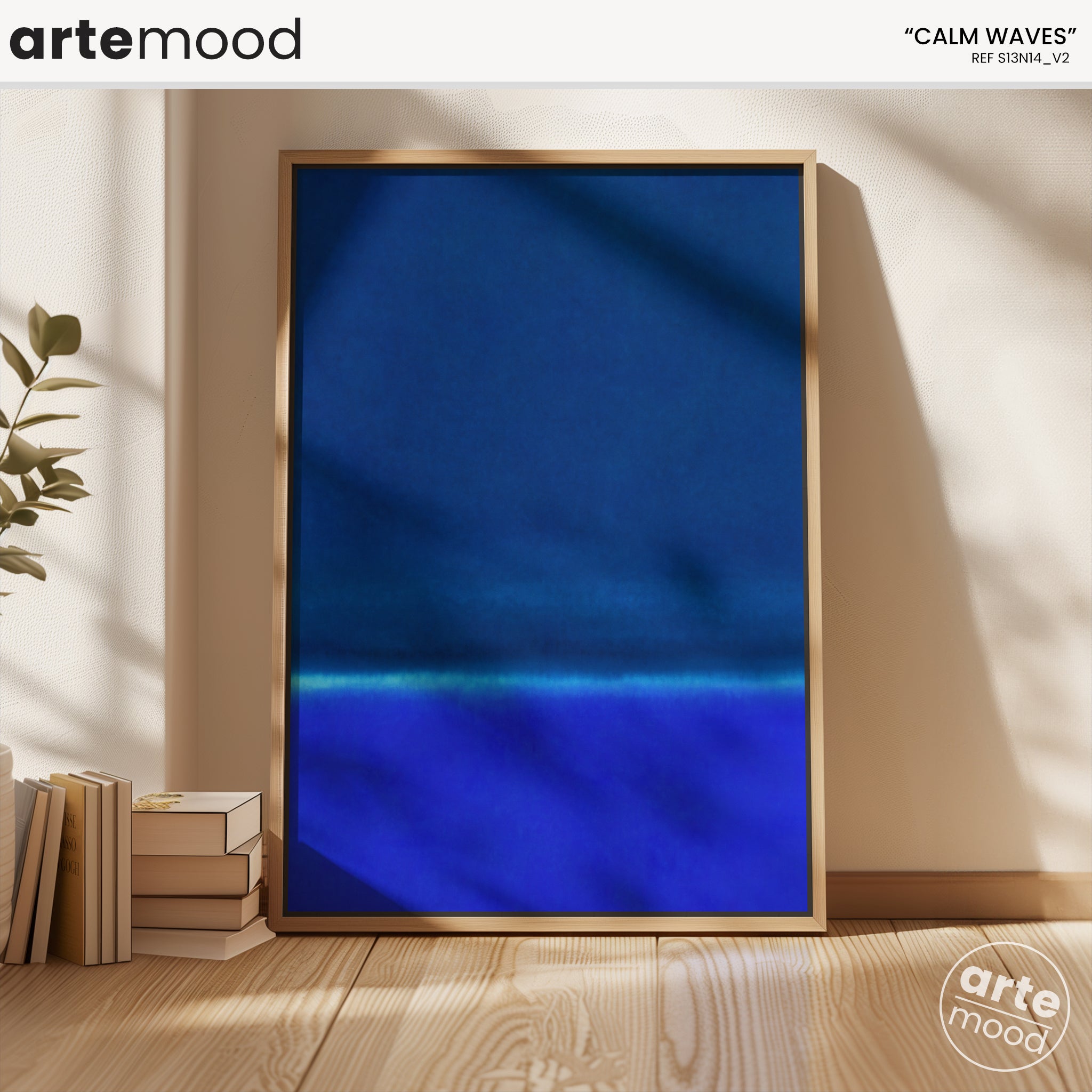 Color Field Artwork Print On Canvas - Minimalist, Zen, Blue Colors, Rothko Style, Chic Wall Art Print