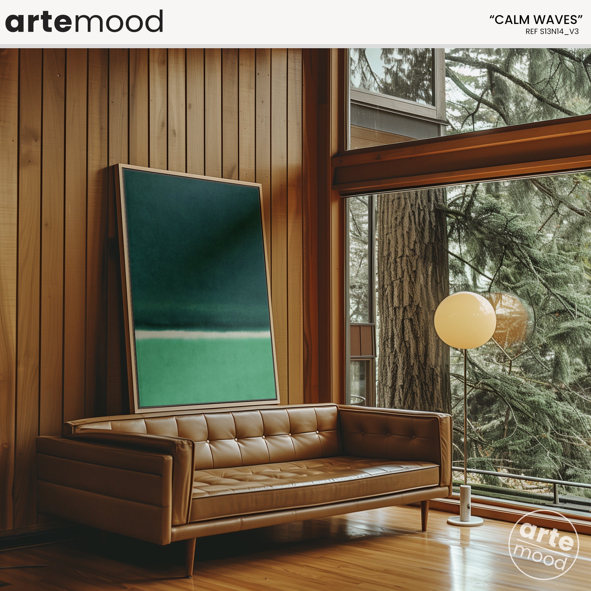 Color Field Artwork Print On Canvas - Minimalist, Zen, Green, Rothko Style Wall Art Framed