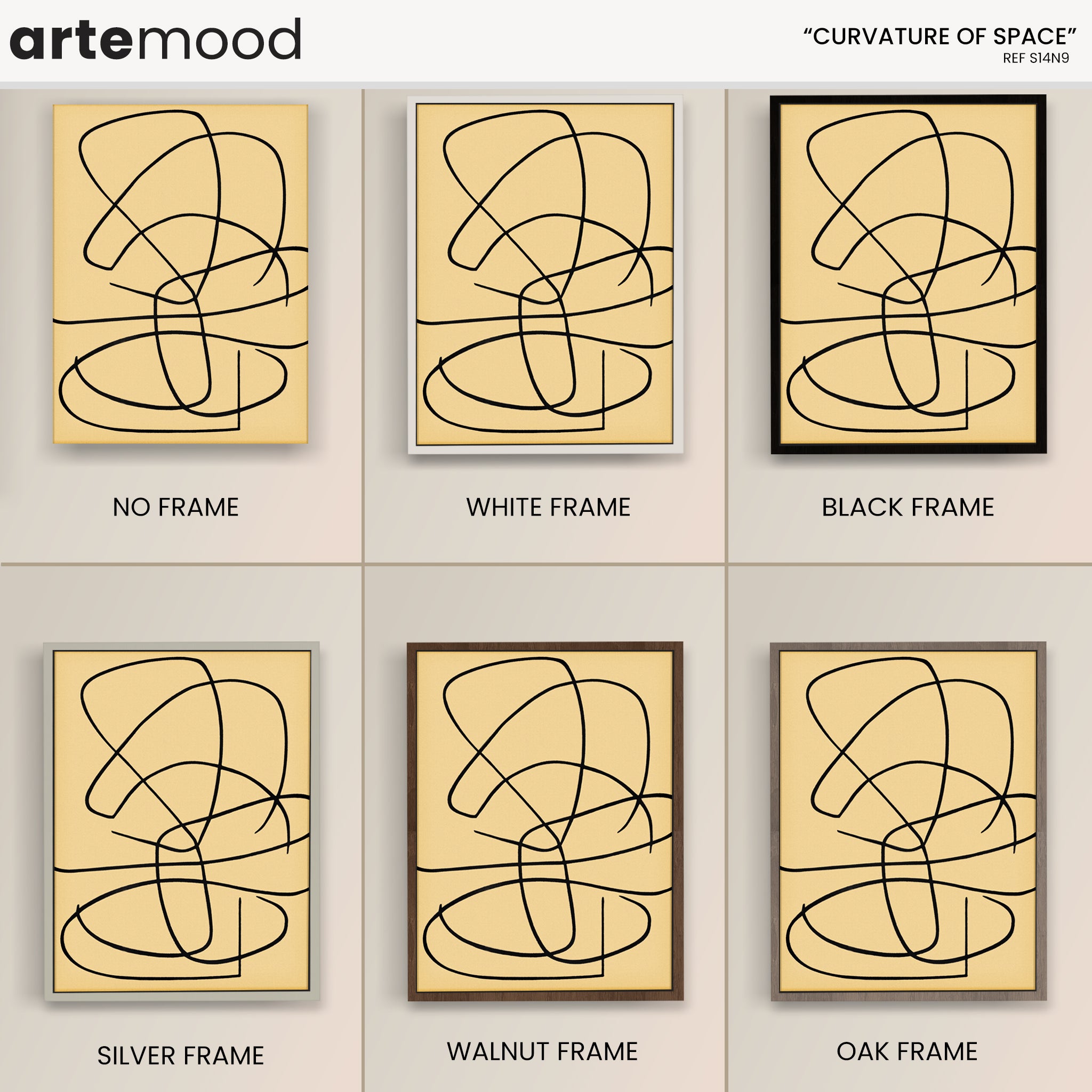 Abstract Artwork Print On Canvas - Minimalist Geometric Modern Art - Black White Composition Line Art