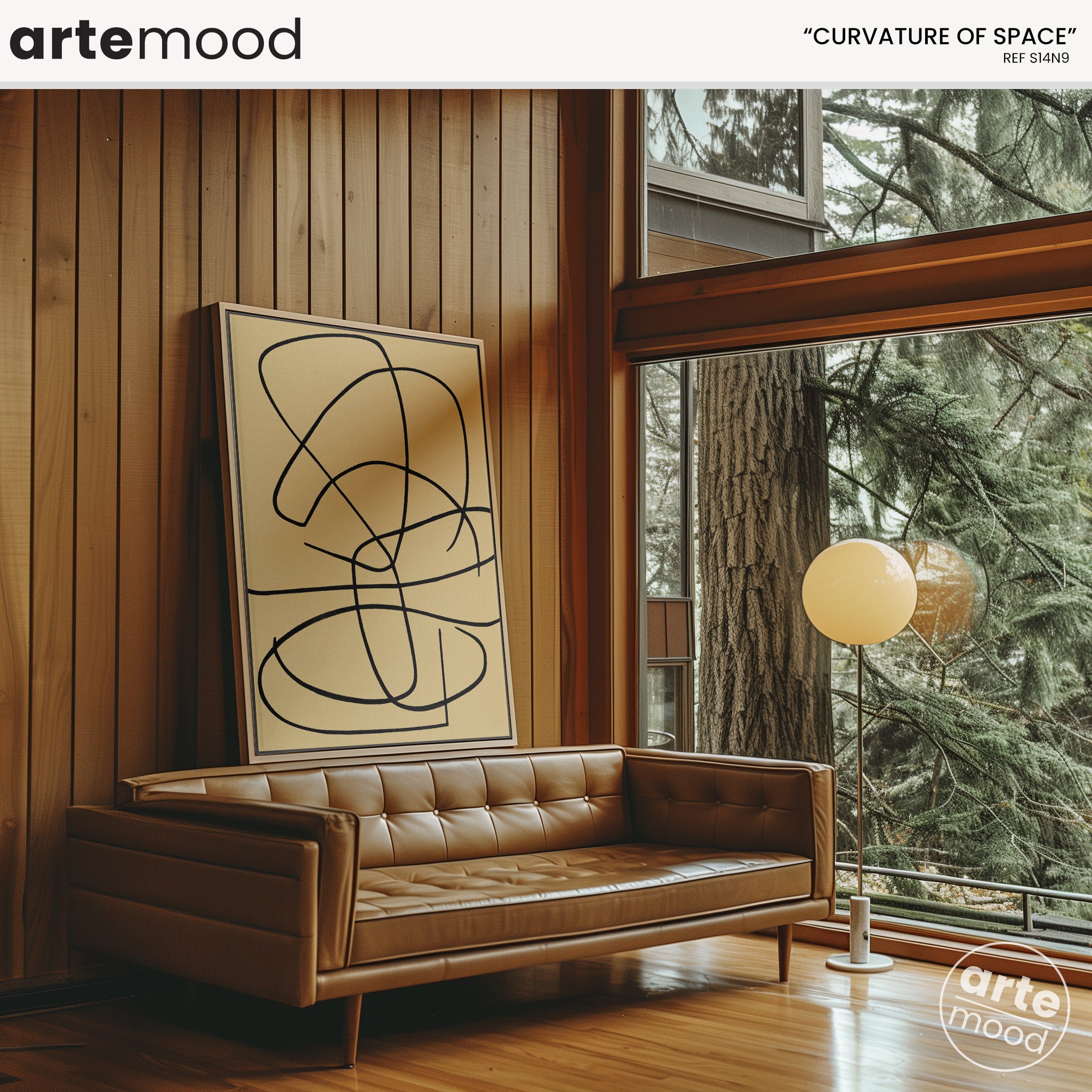 Abstract Artwork Print On Canvas - Minimalist Geometric Modern Art - Black White Composition Line Art