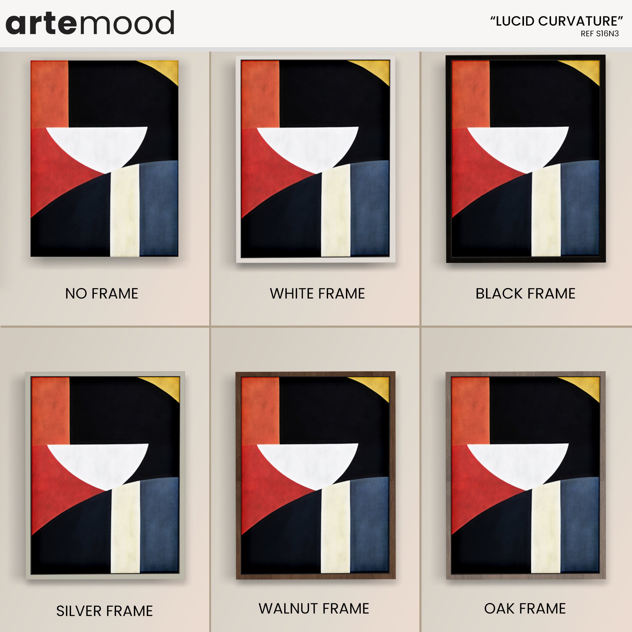 Abstract Artwork Print On Canvas - Minimalist Geometric Modern Art - Red, Blue, Zen, Minimal Art Print