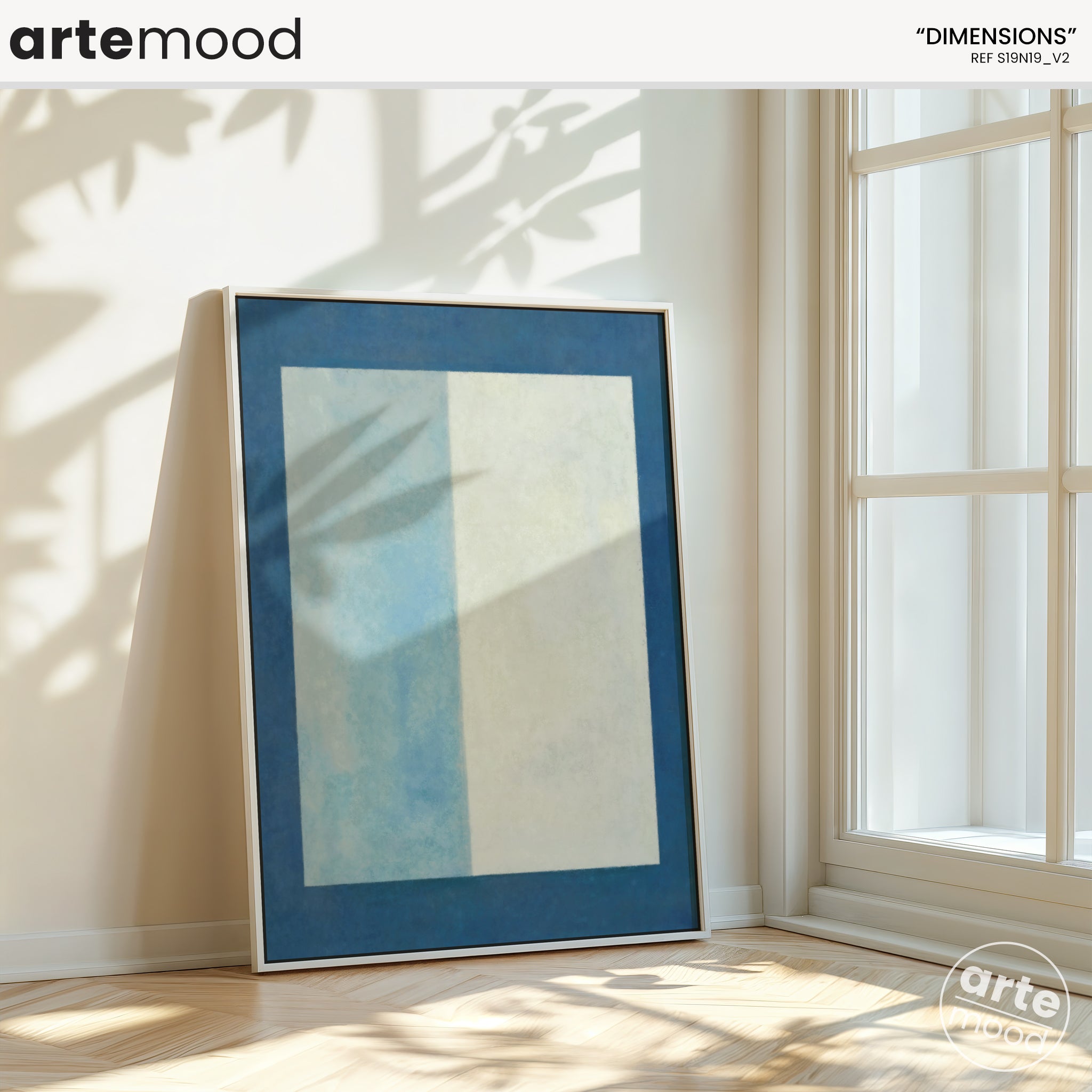 Color Field Artwork Print On Canvas - Minimalist, Blue Color, Zen, Serene, Calm Wall Art Sea Ocean Blue