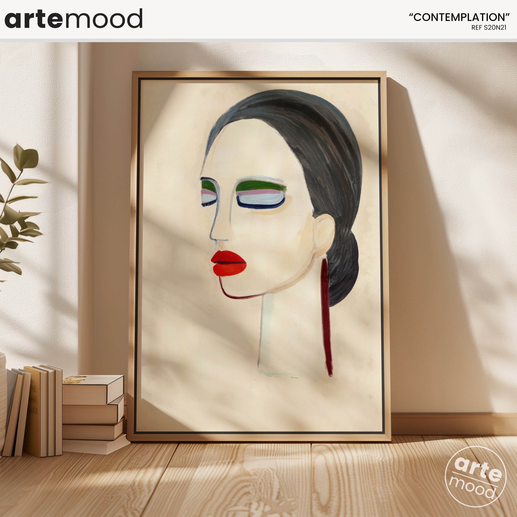 Woman Artwork Print - Portrait Art Print - Expressive Woman Portrait Minimal Wall Art