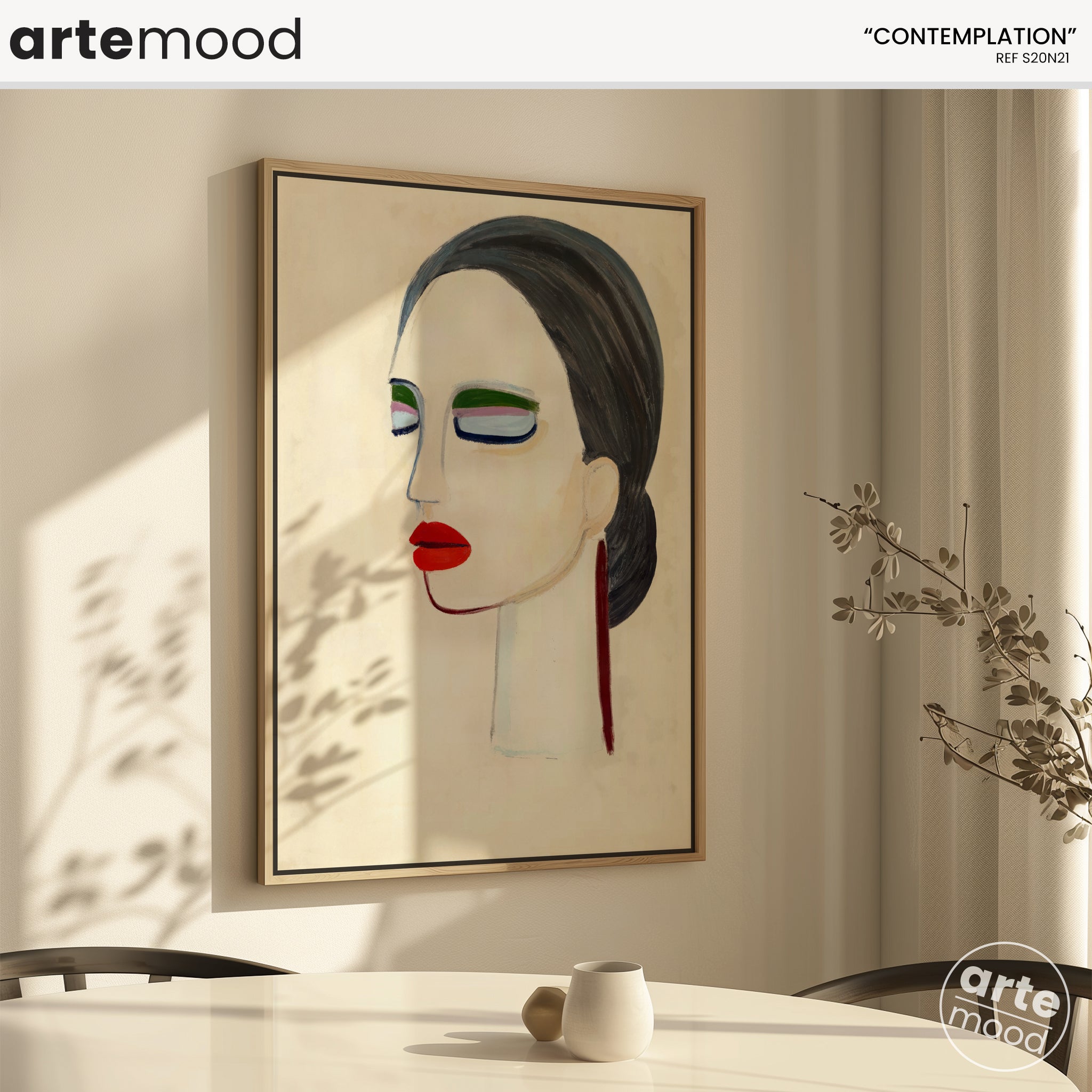 Woman Artwork Print - Portrait Art Print - Expressive Woman Portrait Minimal Wall Art
