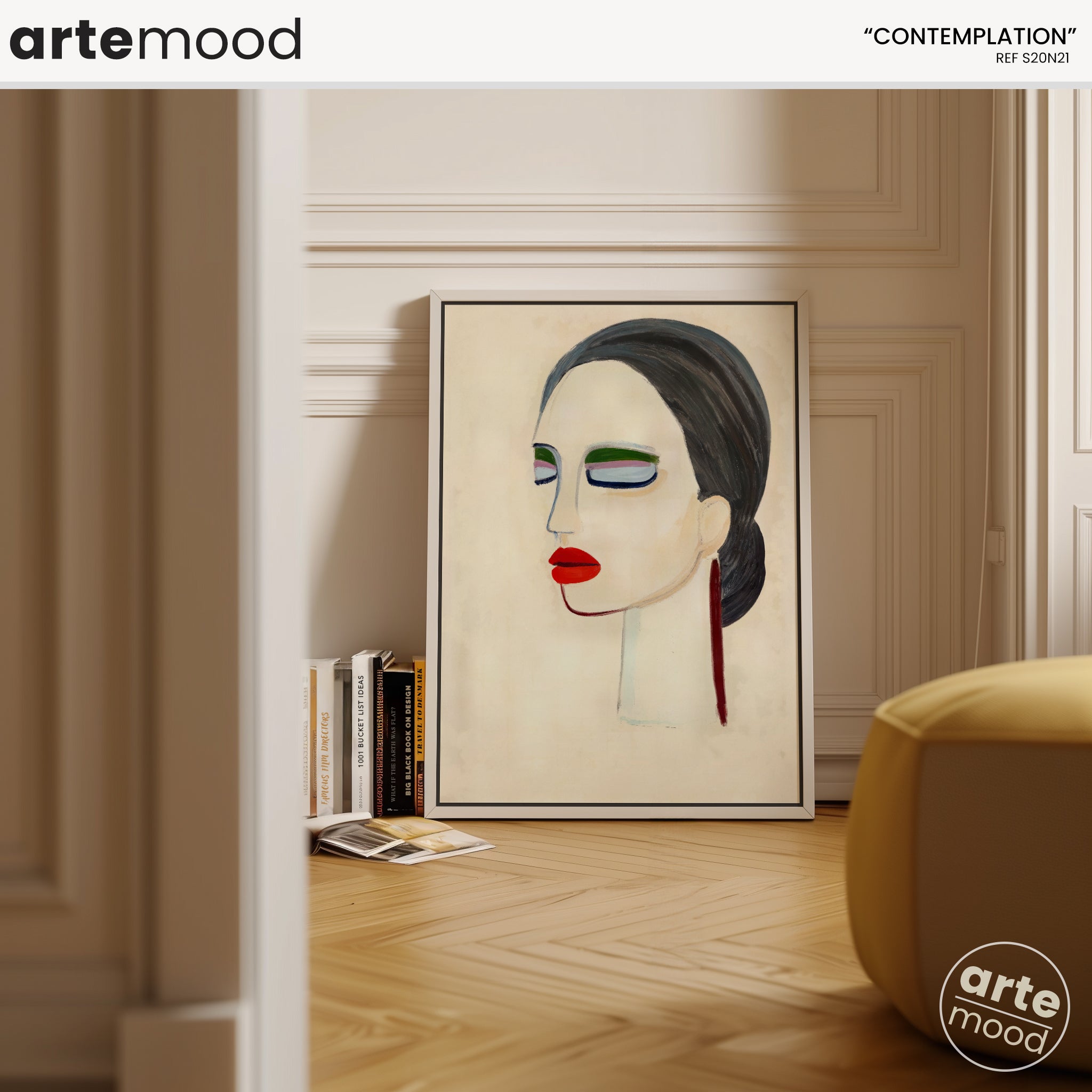 Woman Artwork Print - Portrait Art Print - Expressive Woman Portrait Minimal Wall Art