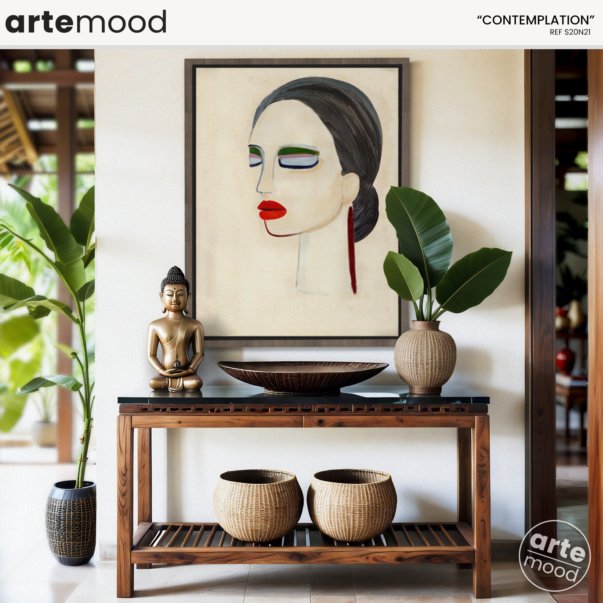 Woman Artwork Print - Portrait Art Print - Expressive Woman Portrait Minimal Wall Art