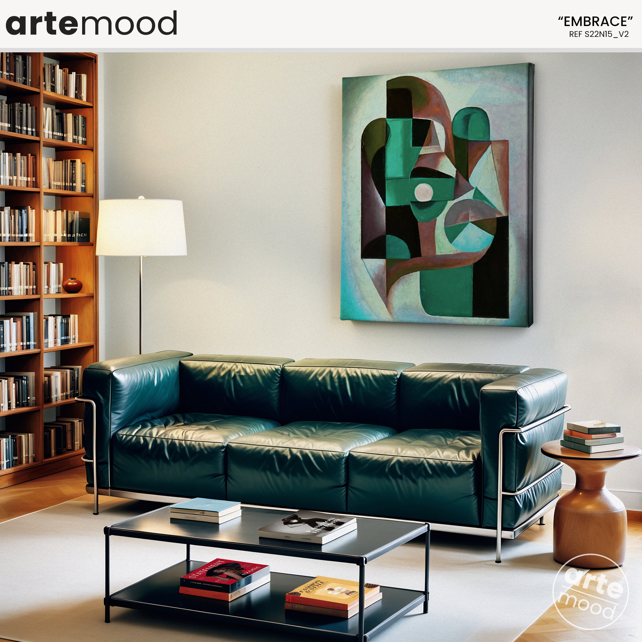 Abstract Artwork Print On Canvas - Modern Art Composition - Green, Earth Tones, Chic Decor Framed Wall Art