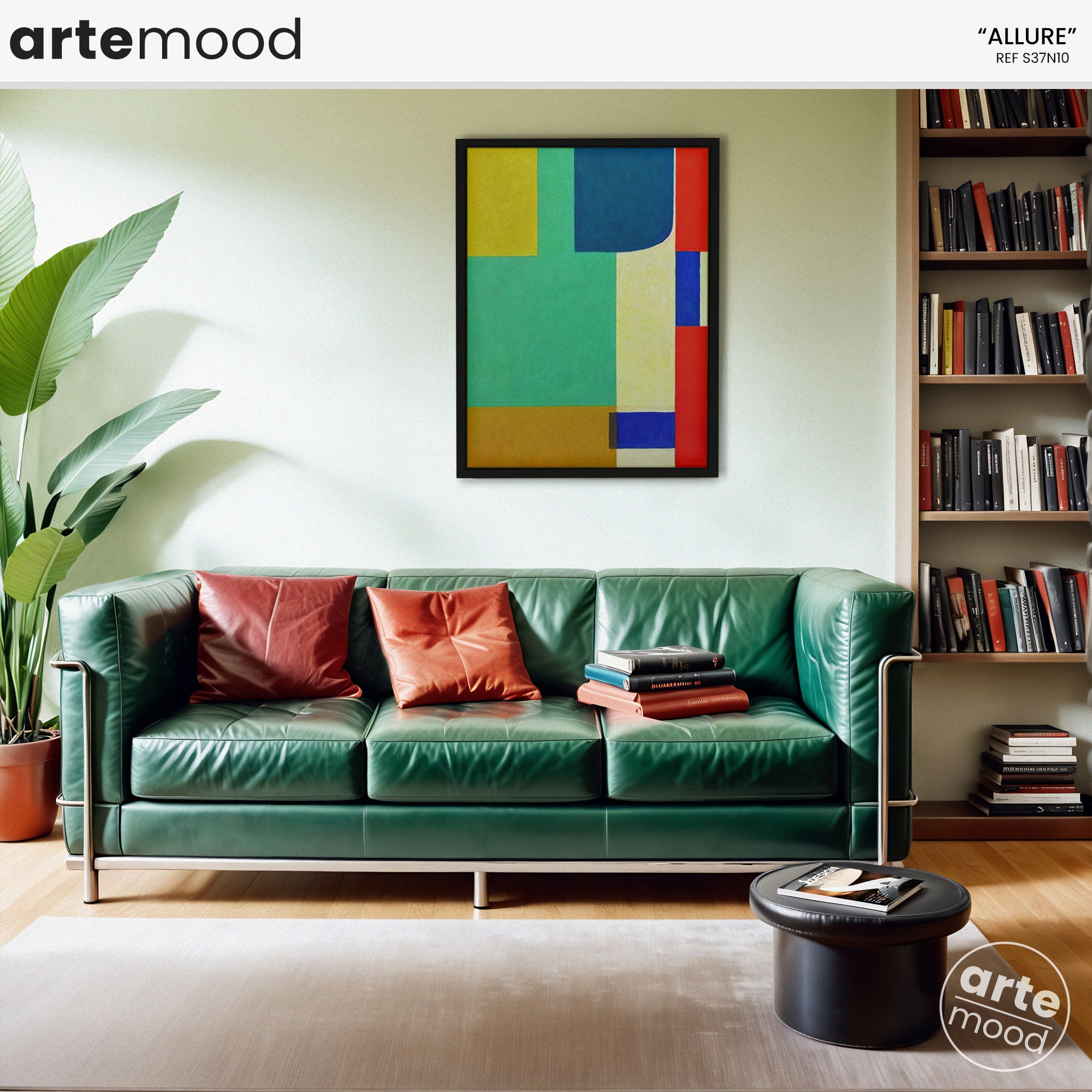 Allure - Composition abstraite - Vert, Bleu, Rouge, Jaune - S37N10
