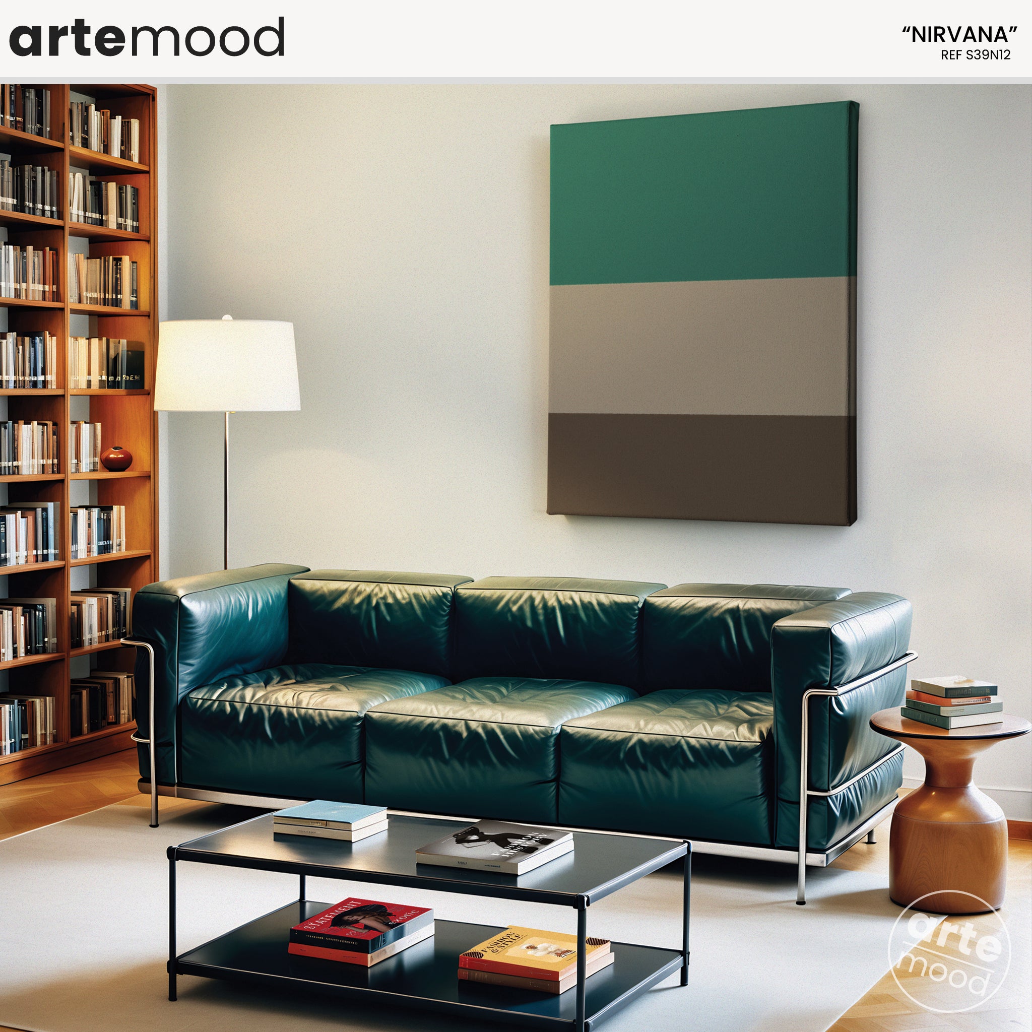 Color Field Artwork Print On Canvas - Minimalist, Zen,Green, Beige, Brown, Pastel, Calm, Nature