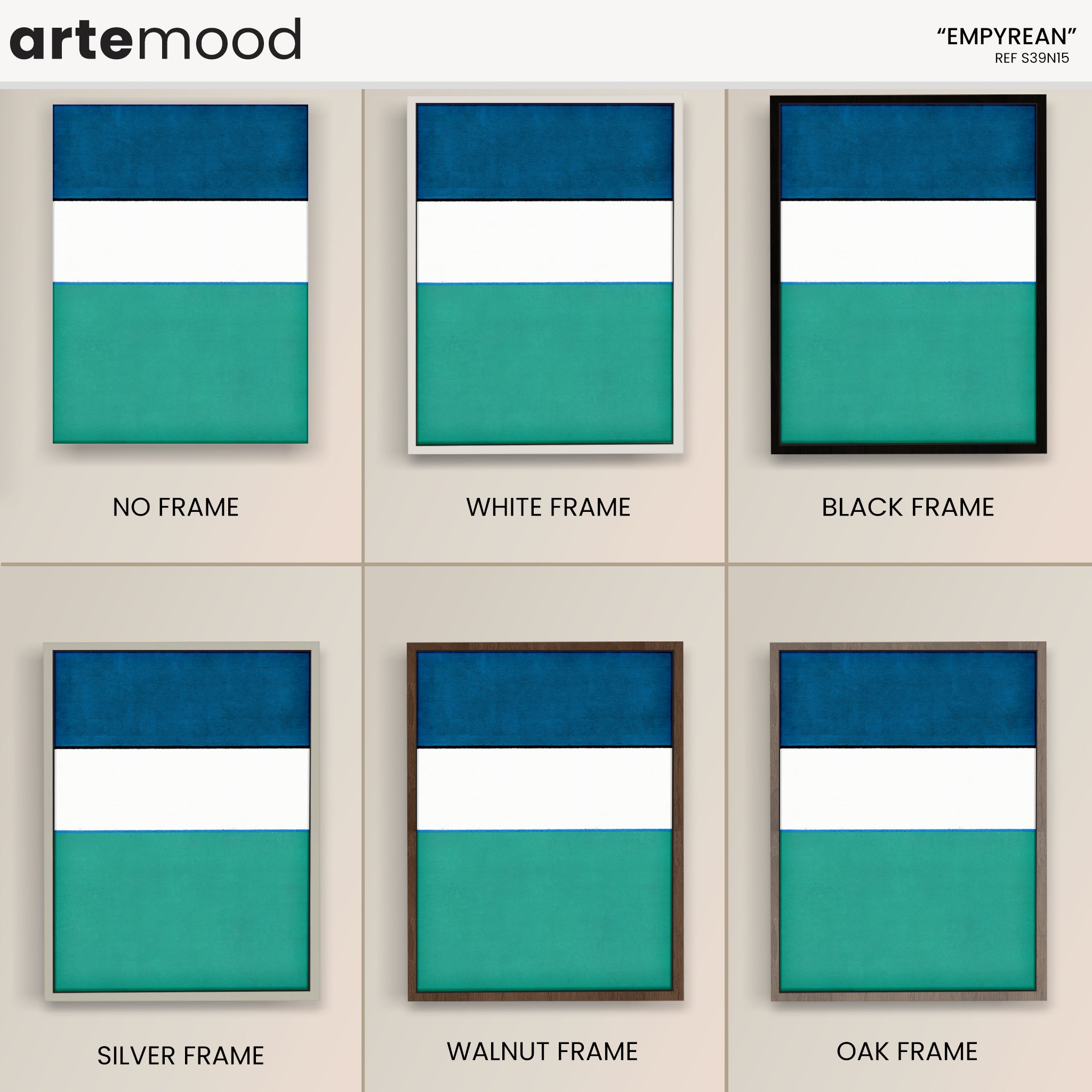 Color Field Artwork Print On Canvas - Minimalist, Zen, Blue, Green, White, Minimal Rothko Style Art Print, Modern Art Contemporary Wall Decor
