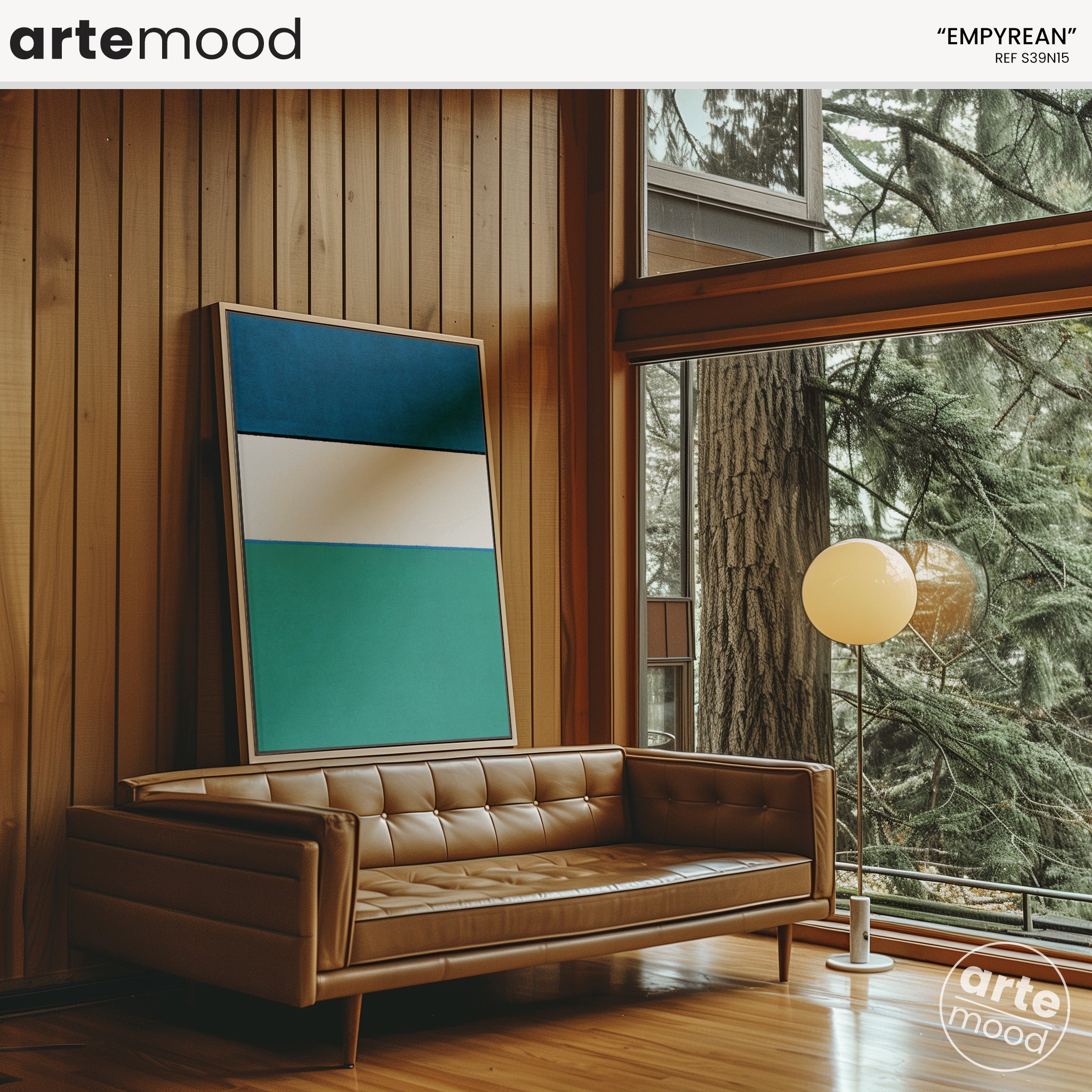 Color Field Artwork Print On Canvas - Minimalist, Zen, Blue, Green, White, Minimal Rothko Style Art Print, Modern Art Contemporary Wall Decor