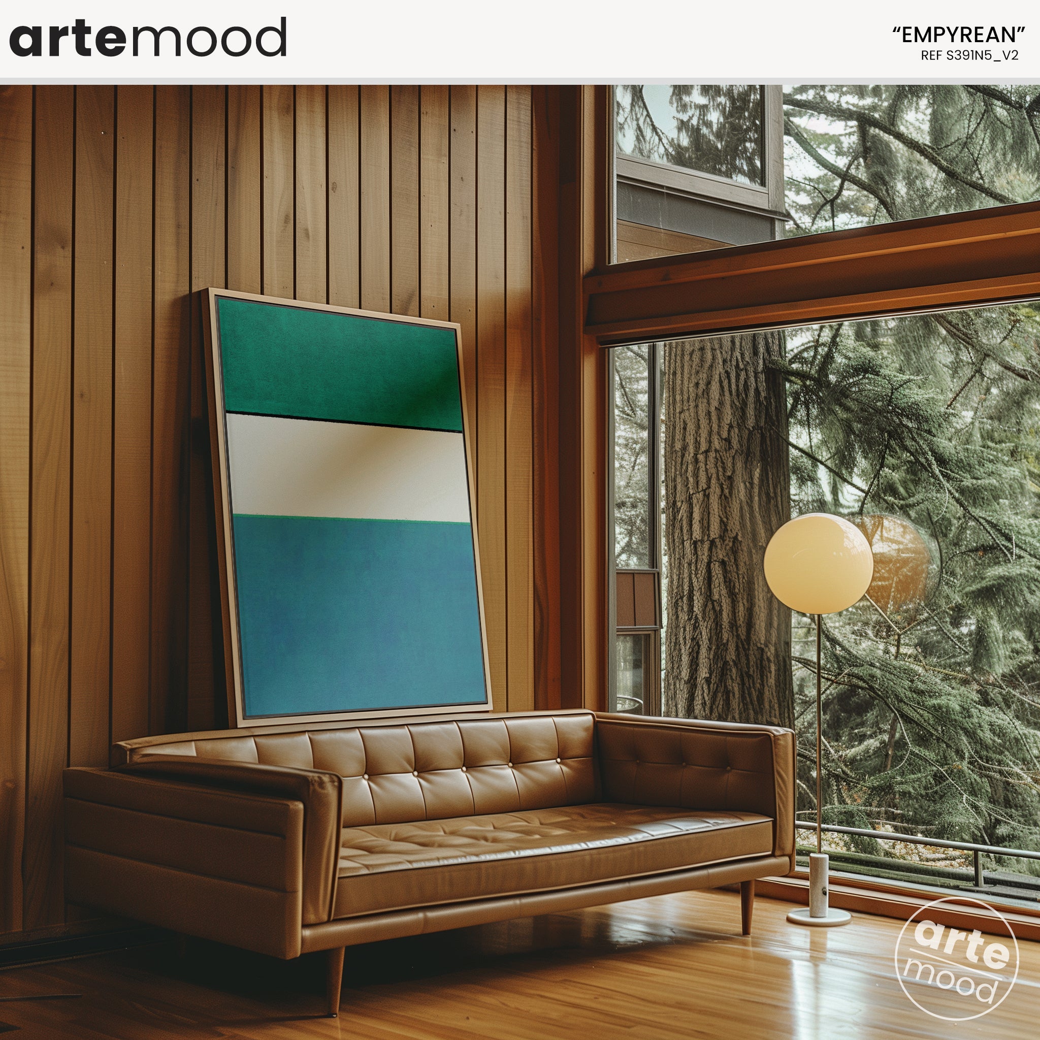 Color Field Artwork Print On Canvas - Minimalist, Zen, Blue, White, Green, Minimal Modern Wall Art Decor