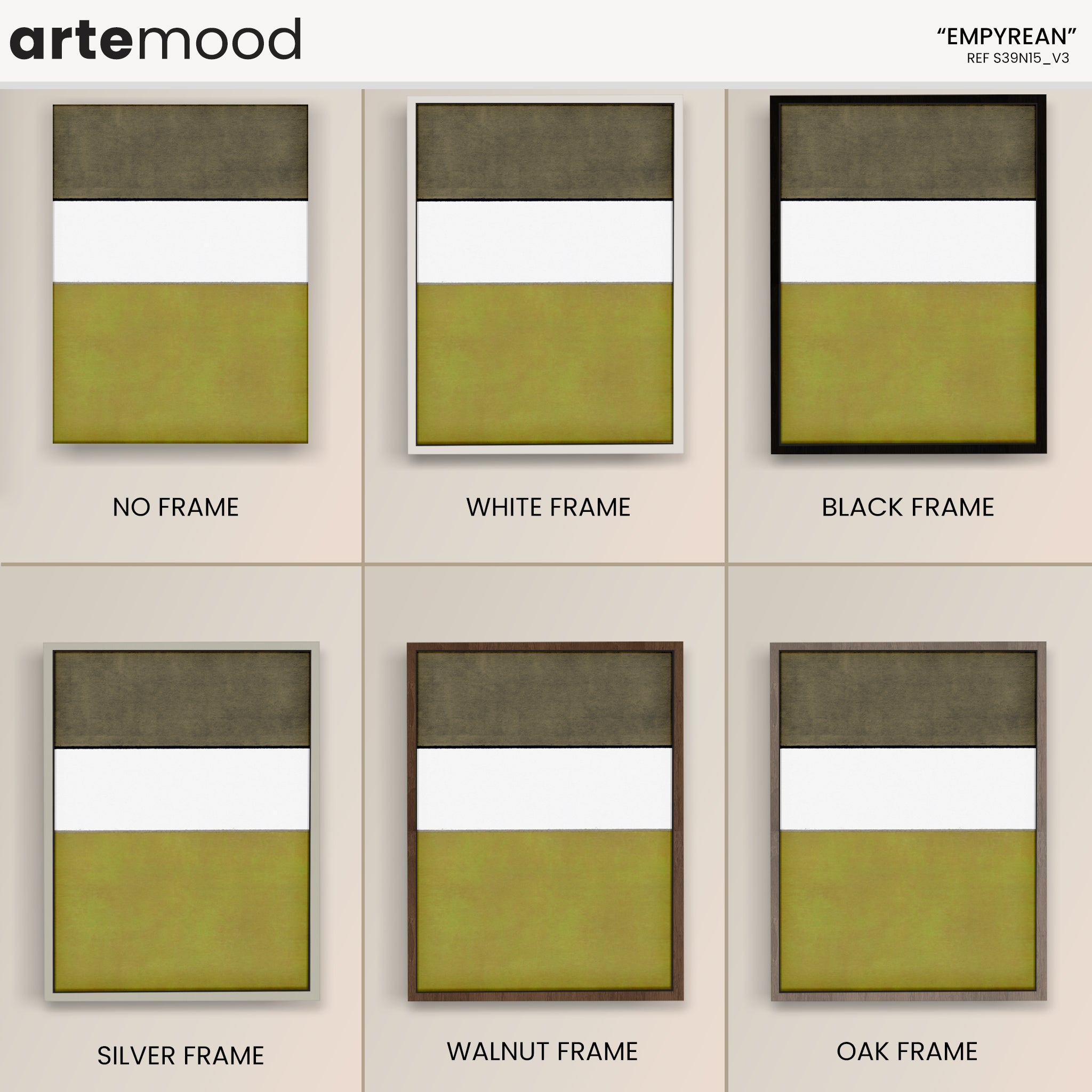 Color Field Artwork Print On Canvas - Minimalist, Zen, Earth Tones, White, Gold, Mustard Color, Sophisticated, Yellow Wall Art, Golden Room Decor