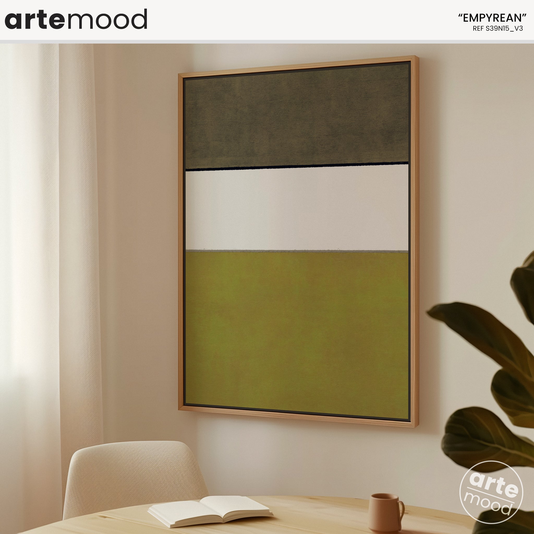 Color Field Artwork Print On Canvas - Minimalist, Zen, Earth Tones, White, Gold, Mustard Color, Sophisticated, Yellow Wall Art, Golden Room Decor