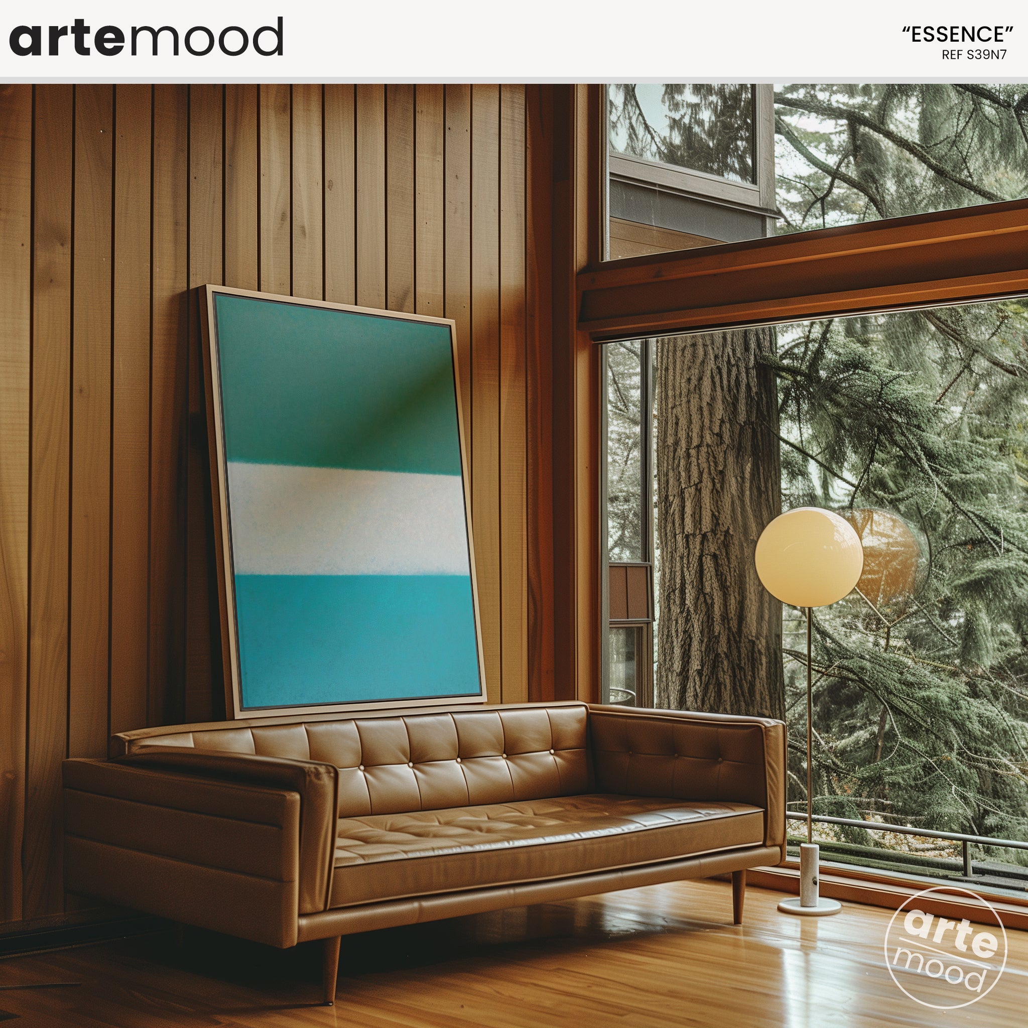 Color Field Artwork Print On Canvas - Minimalist, Green, Blue, Ocean, Zen Art Print