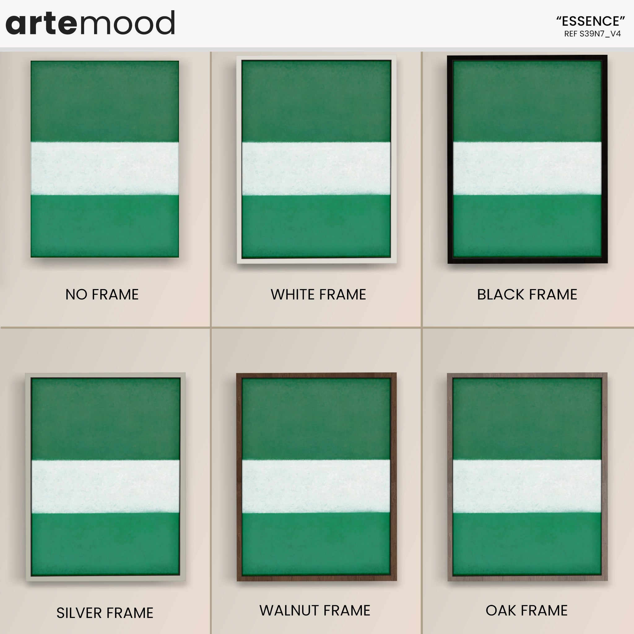 Color Field Artwork Print On Canvas - Minimalist, Zen, Green, White, Neutral Tones, Calming Wall Art, Nature Garden Art, Tropical Chic Art
