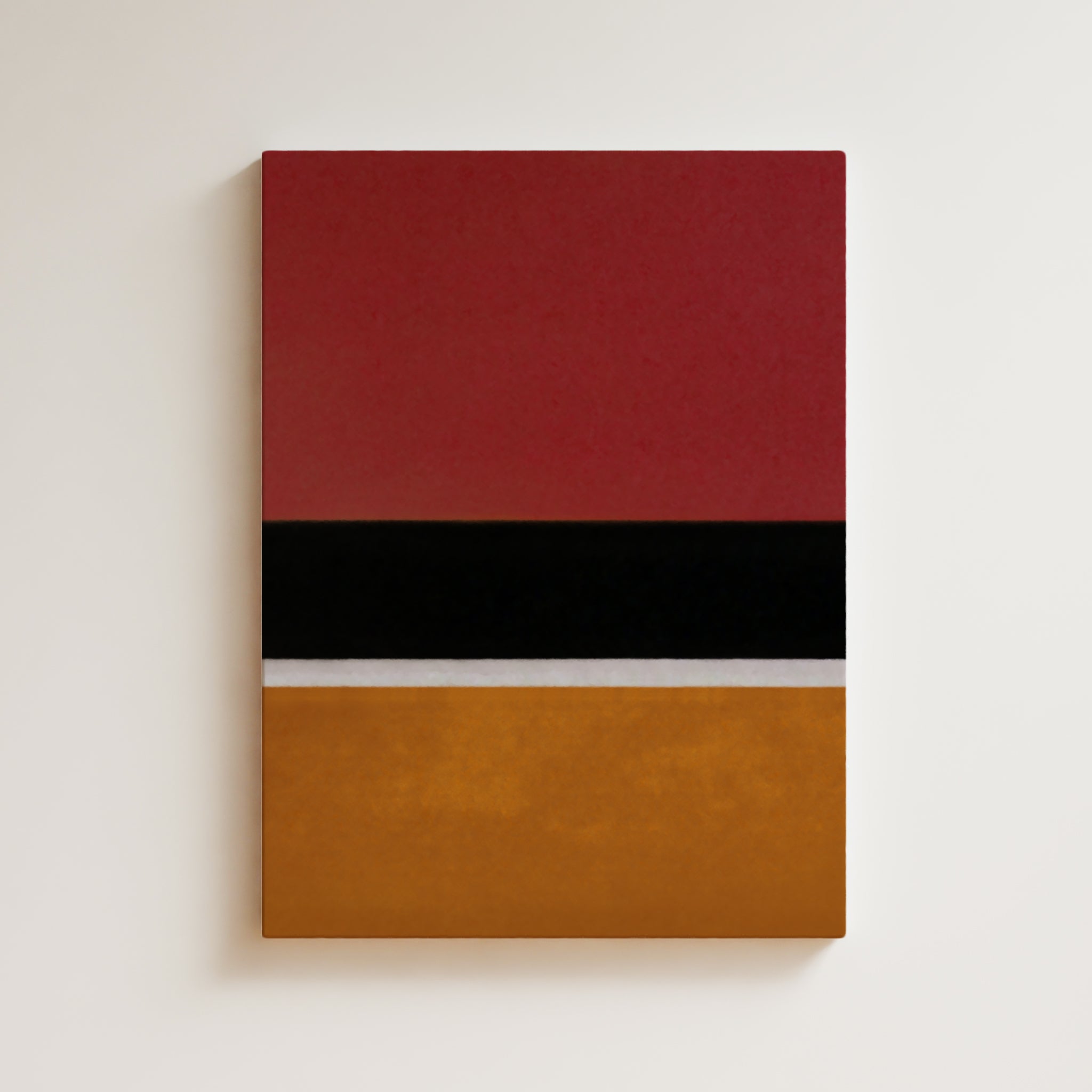 Color Field Artwork Print On Canvas - Minimalist, Zen, Red. Cherry, Orange, Black, Contemporary, Chic Art
