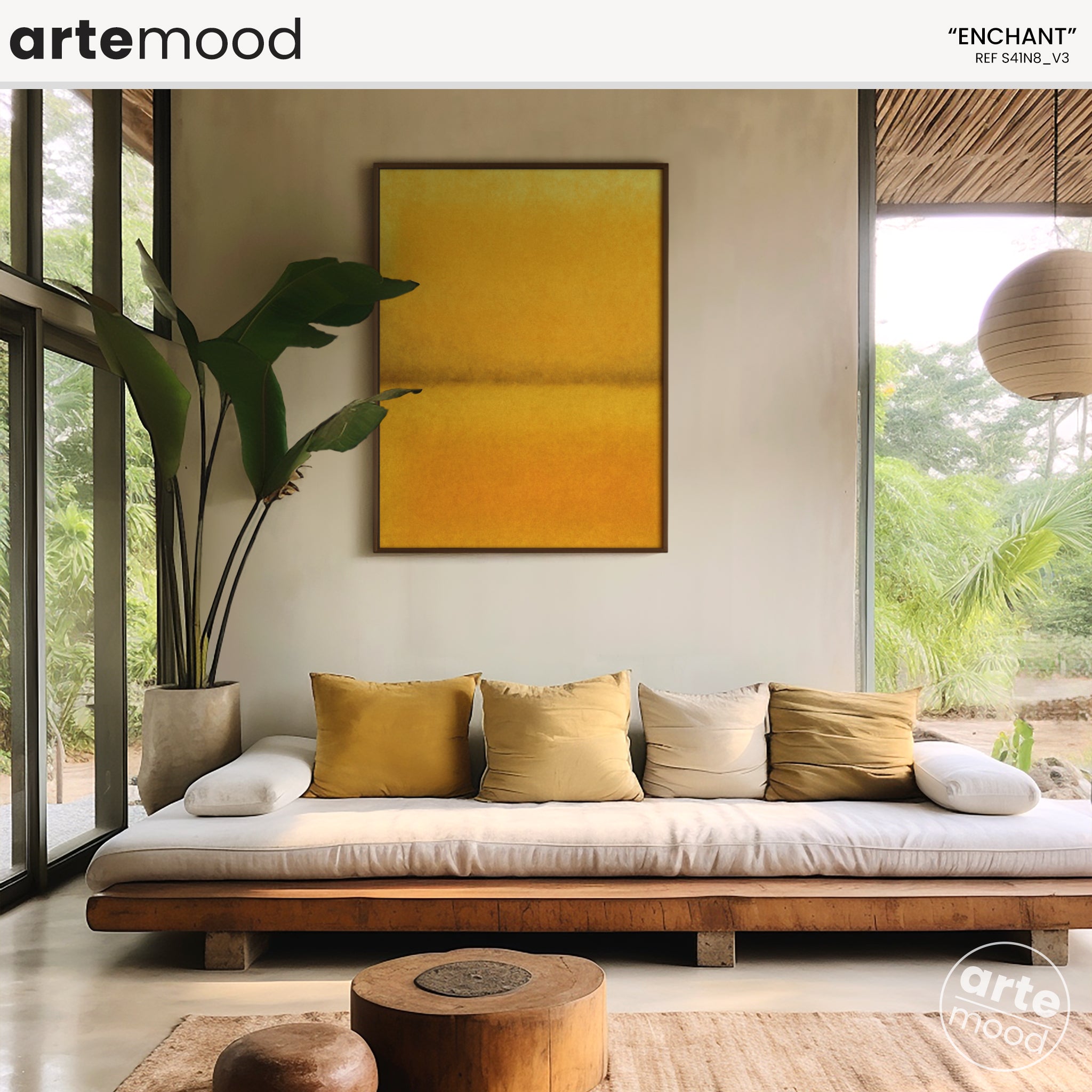 Color Field Artwork Print On Canvas - Minimalist, Zen, Sunset, Sunny Art, Sunshine Art, Yellow Rothko Style Wall Art Canvas