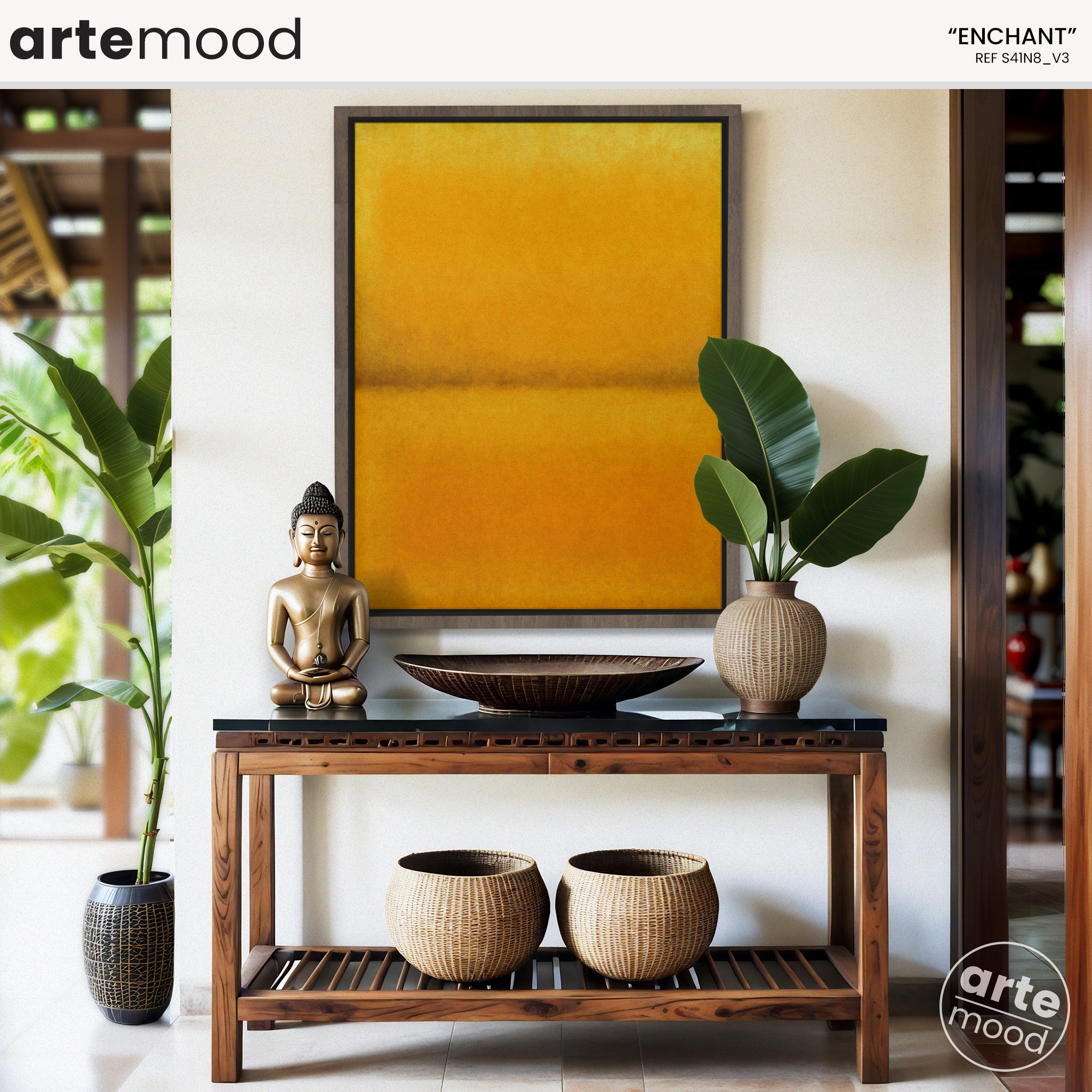 Color Field Artwork Print On Canvas - Minimalist, Zen, Sunset, Sunny Art, Sunshine Art, Yellow Rothko Style Wall Art Canvas