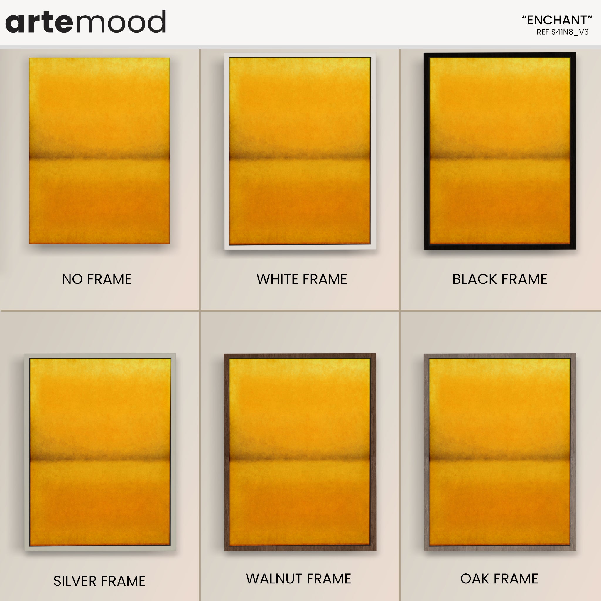 Color Field Artwork Print On Canvas - Minimalist, Zen, Sunset, Sunny Art, Sunshine Art, Yellow Rothko Style Wall Art Canvas