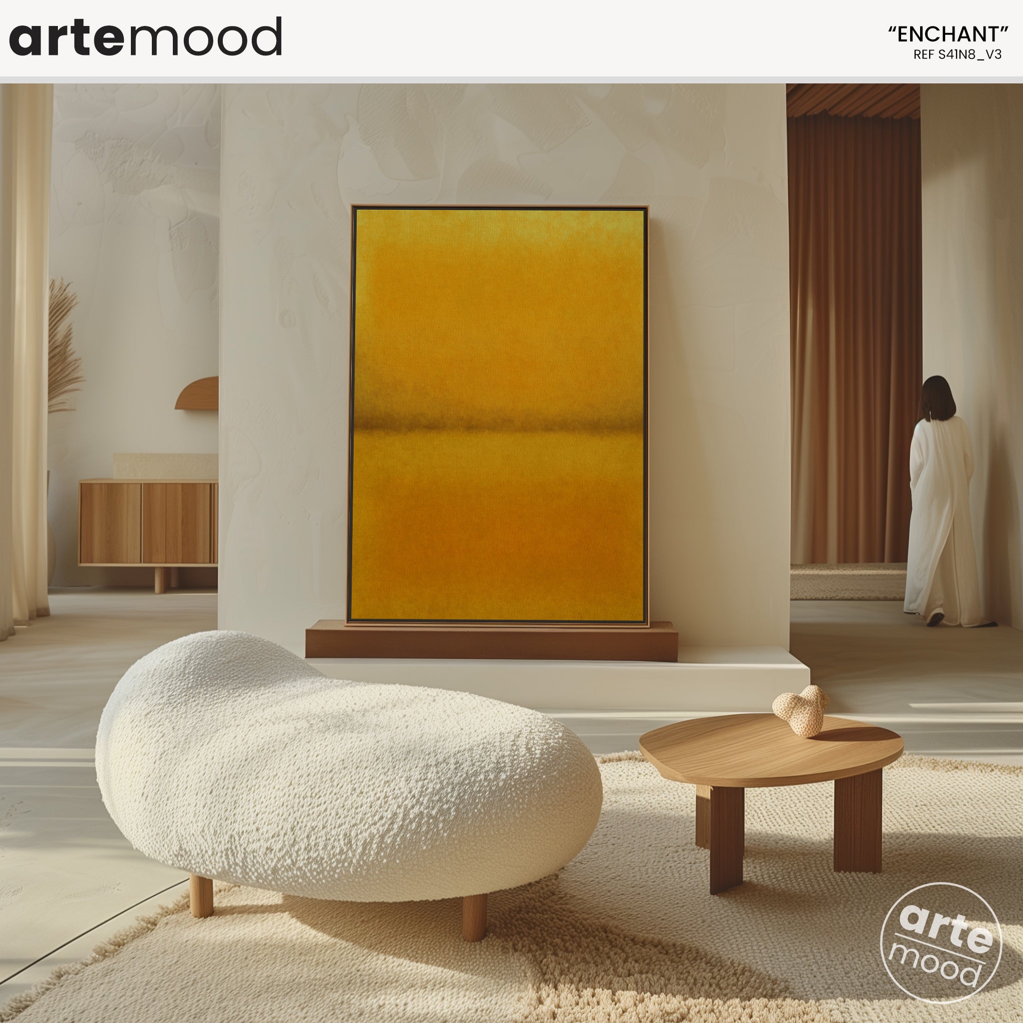 Color Field Artwork Print On Canvas - Minimalist, Zen, Sunset, Sunny Art, Sunshine Art, Yellow Rothko Style Wall Art Canvas