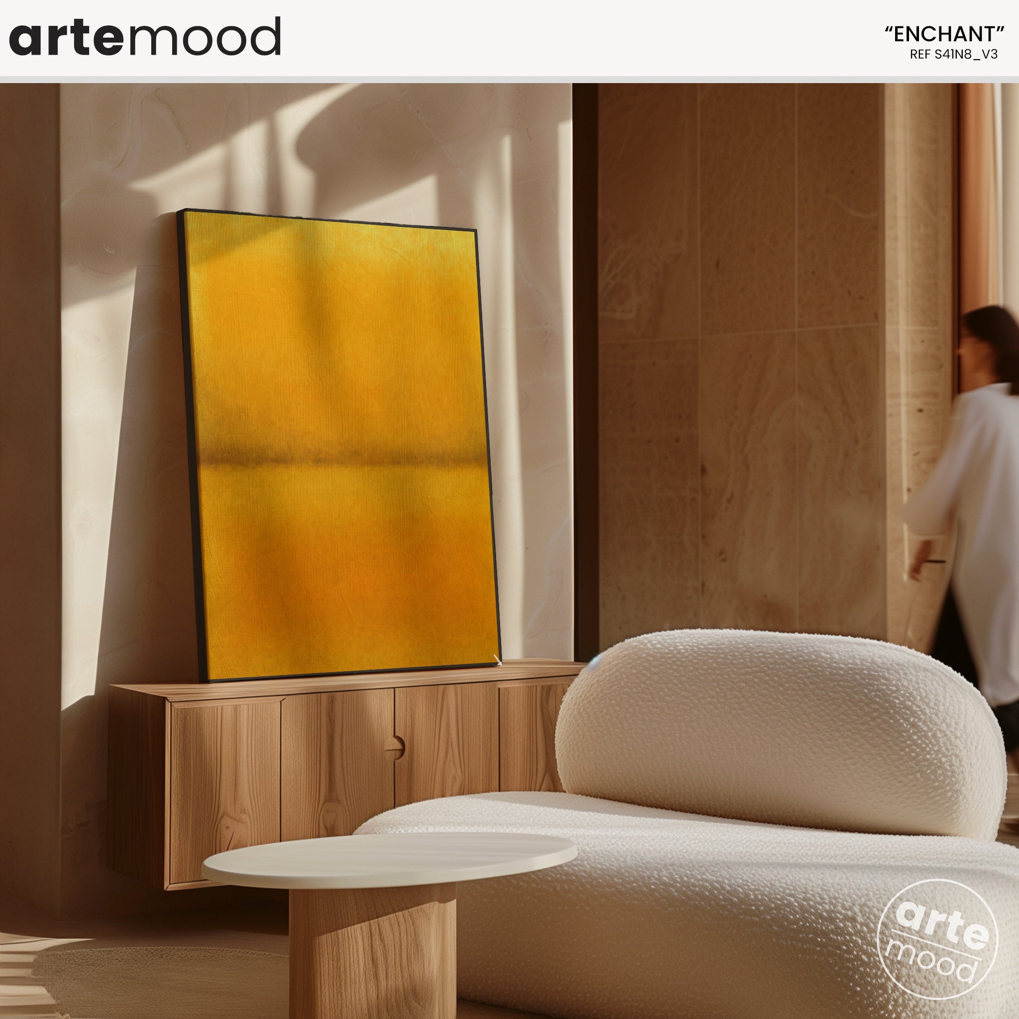 Color Field Artwork Print On Canvas - Minimalist, Zen, Sunset, Sunny Art, Sunshine Art, Yellow Rothko Style Wall Art Canvas