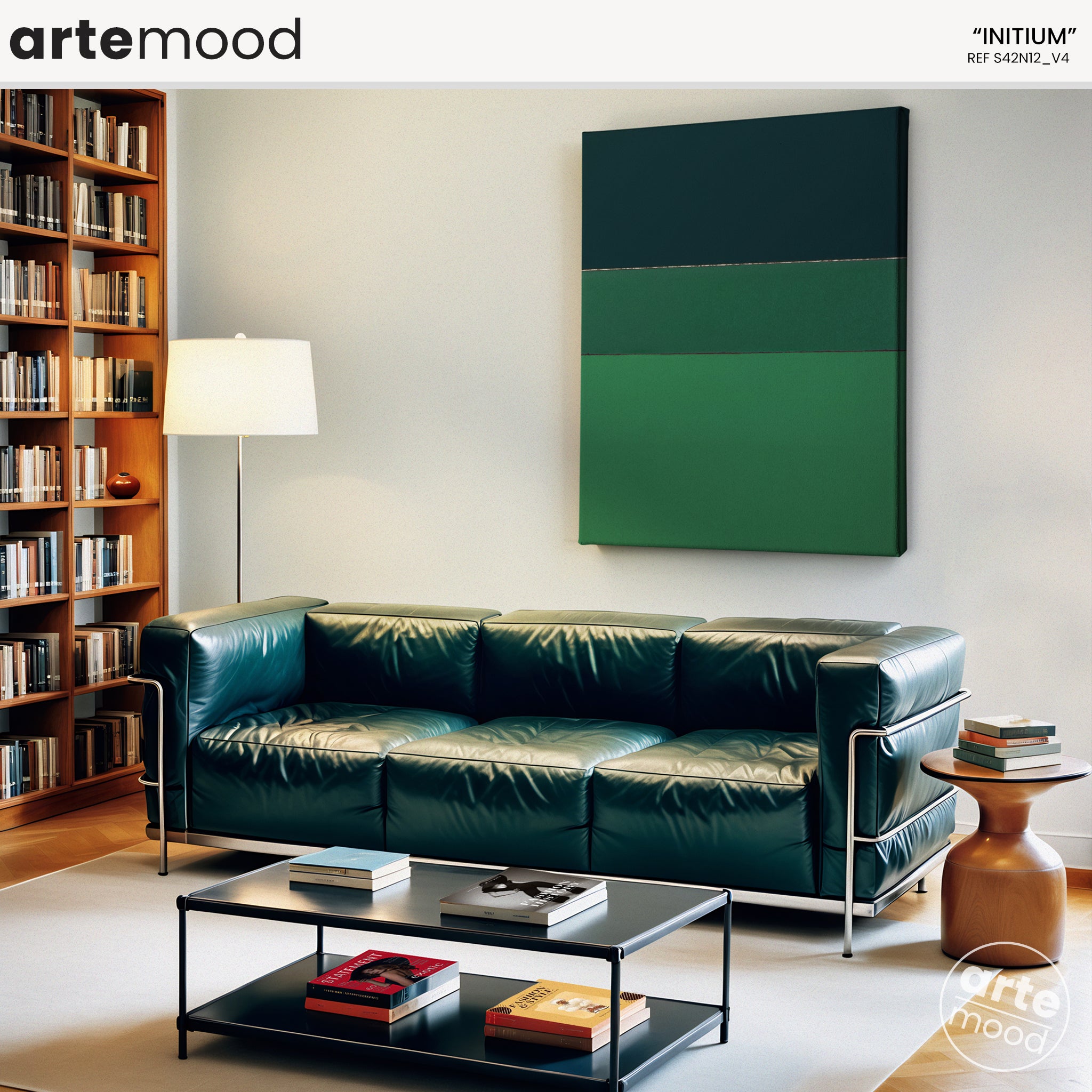Color Field Artwork Print On Canvas - Minimalist, Green, Blue, Nature, Calm, Relaxing Rothko Style Wall Art