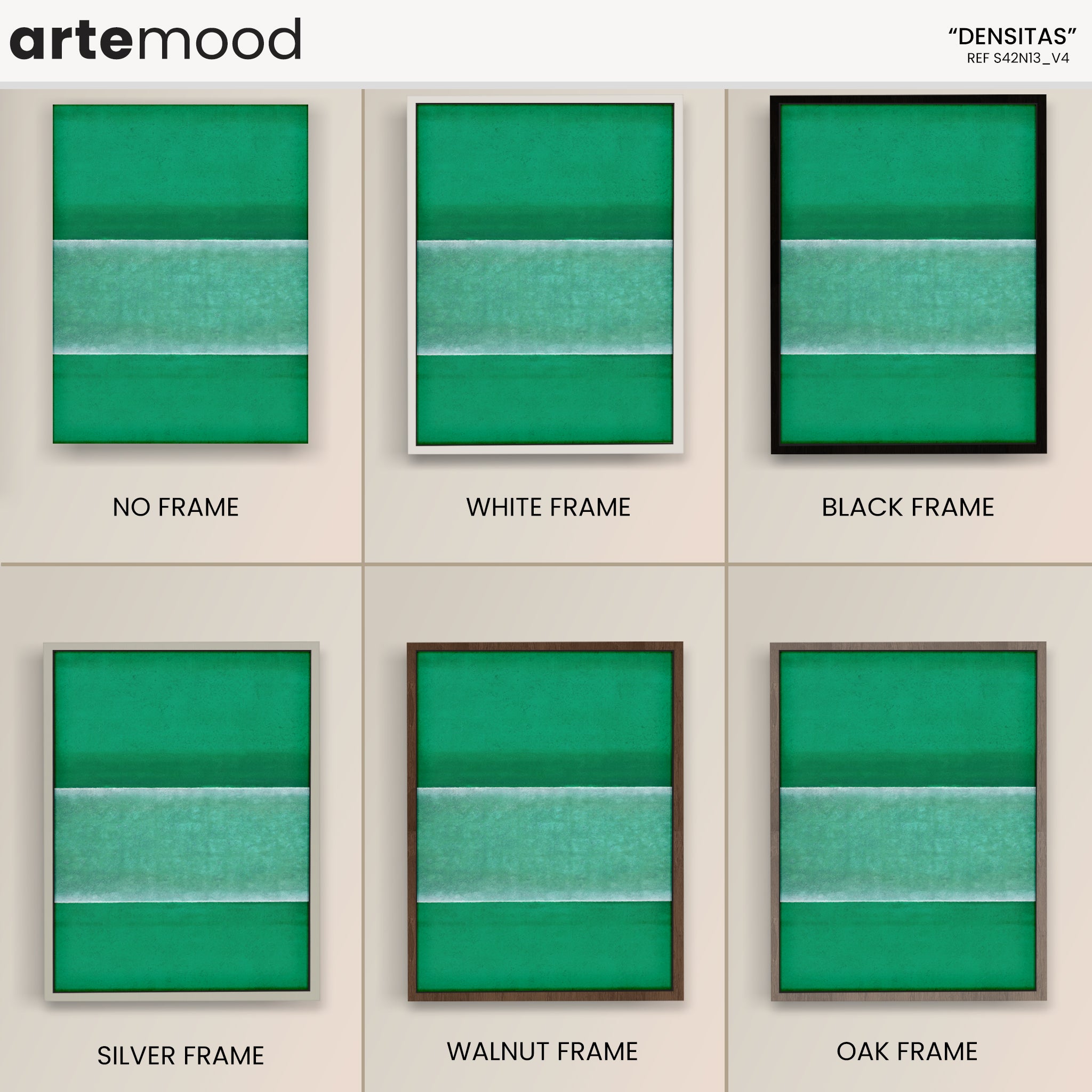 Color Field Artwork Print On Canvas - Minimalist, Zen, Green Rothko Style Wall Art Print