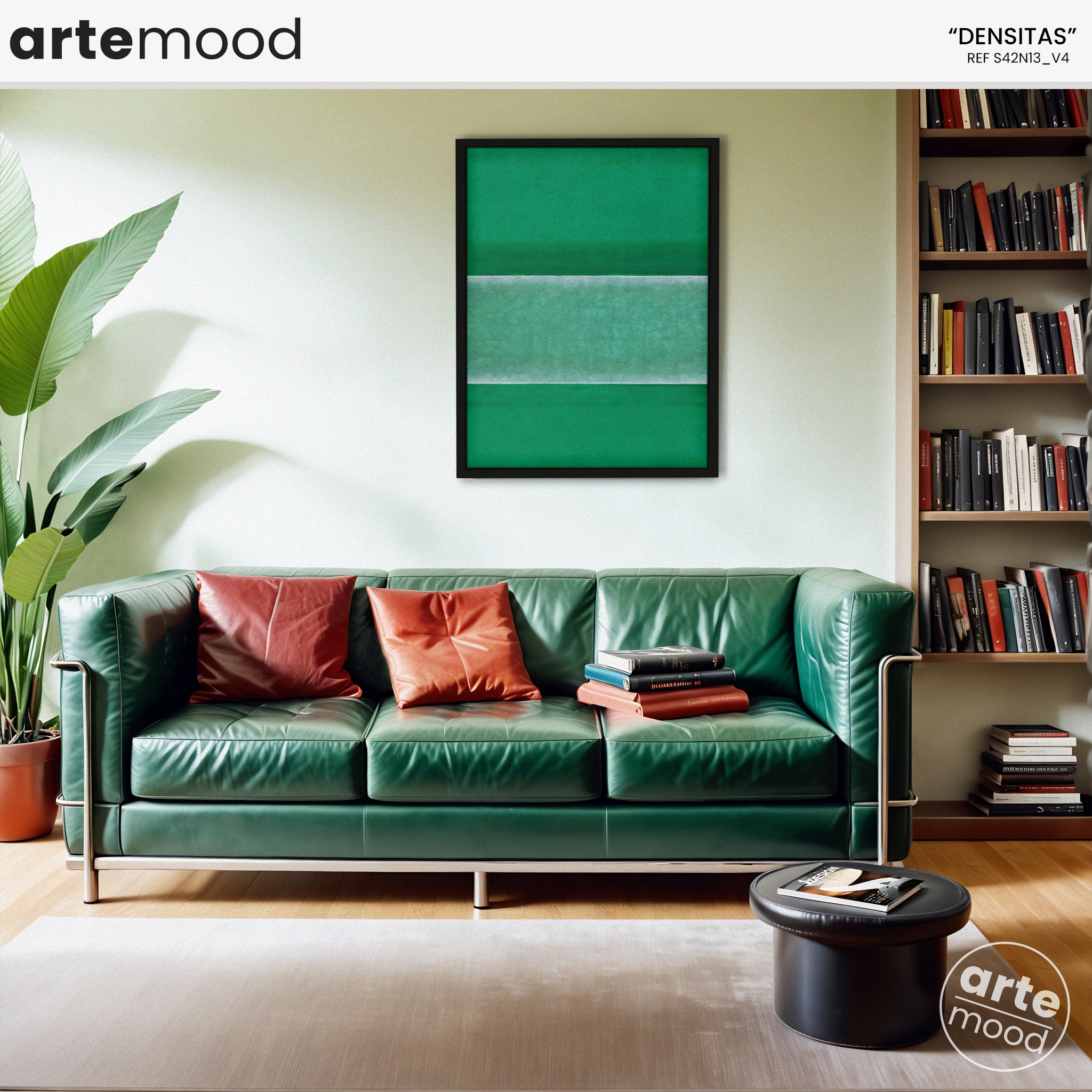 Color Field Artwork Print On Canvas - Minimalist, Zen, Green Rothko Style Wall Art Print