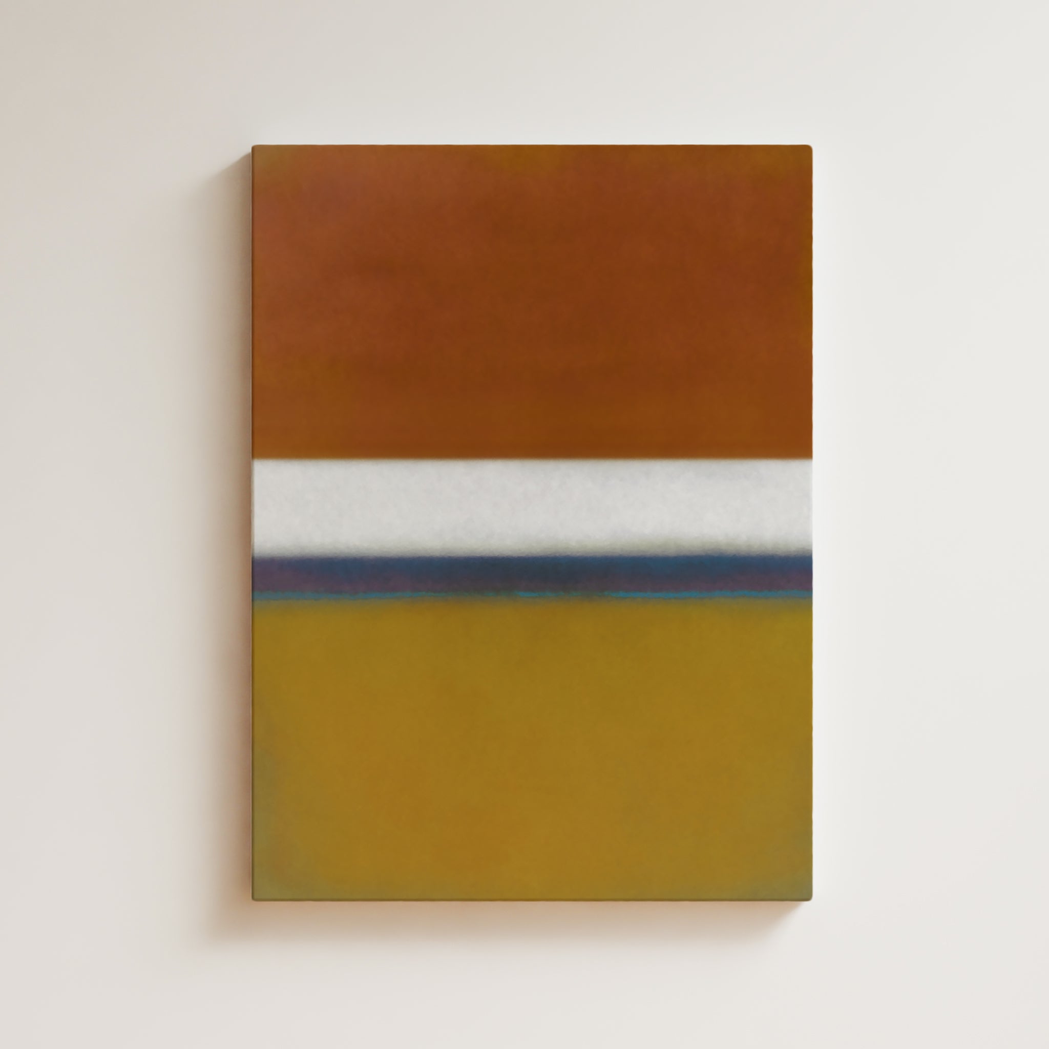 Color Field Artwork Print On Canvas - Minimalist, Zen, Orange, Brown, Gold, Rothko Style Wall Art Framed