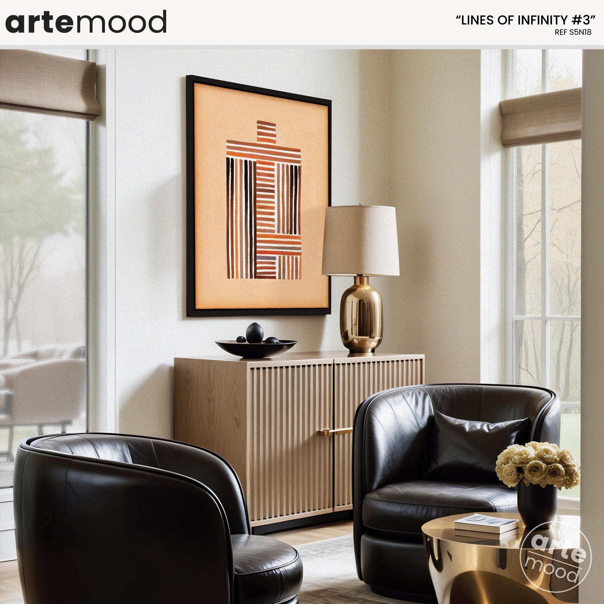 Abstract Artwork Print - Modern Art Canvas - Simple Composition Lines - Geometric Art