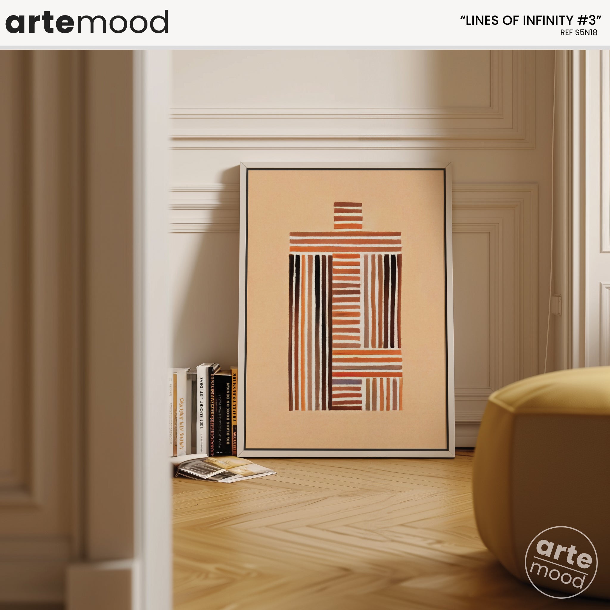 Abstract Artwork Print - Modern Art Canvas - Simple Composition Lines - Geometric Art