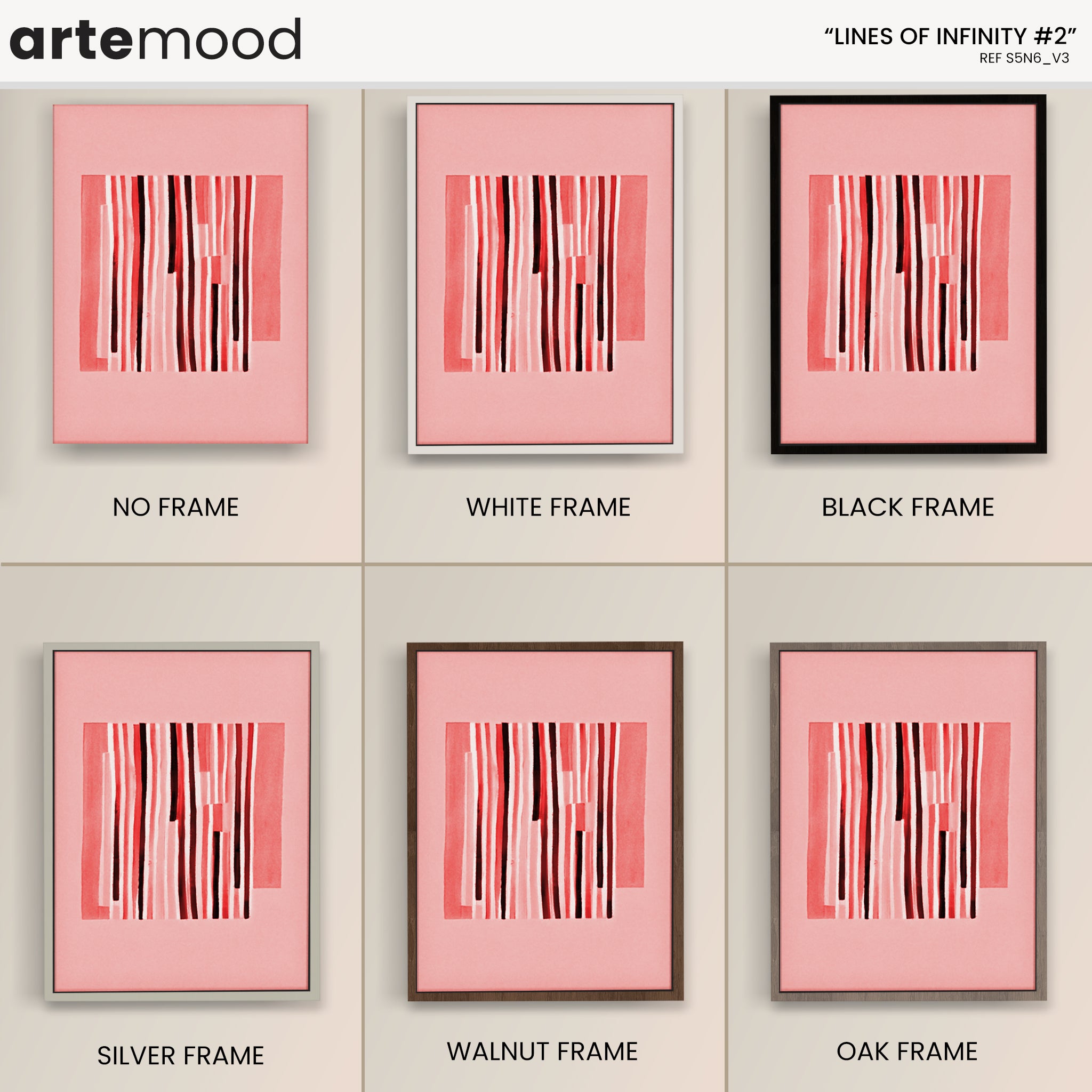 Abstract Artwork Print On Canvas - Minimalist Art - Vertical Lines Composition Chic Wall Decor