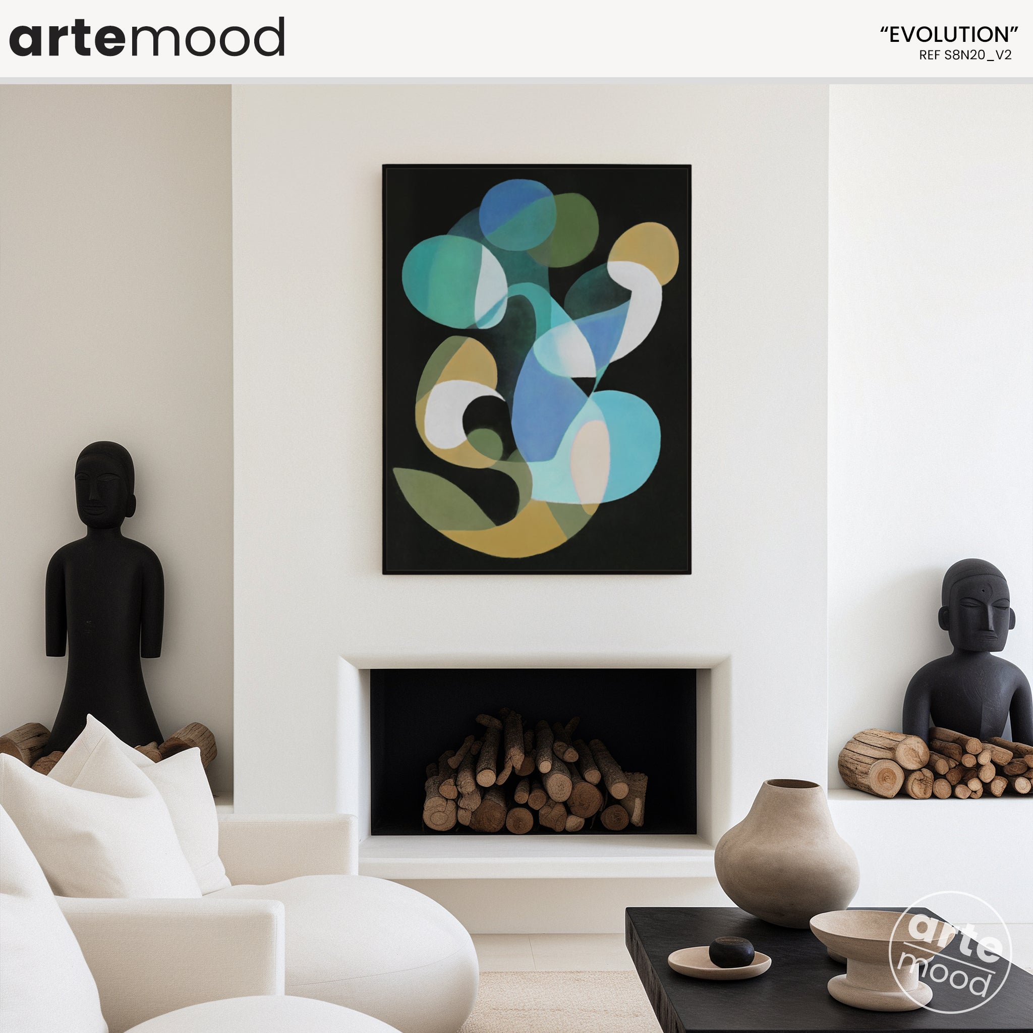 Evolution - Oeuvre abstraite organique - S8N20_V2