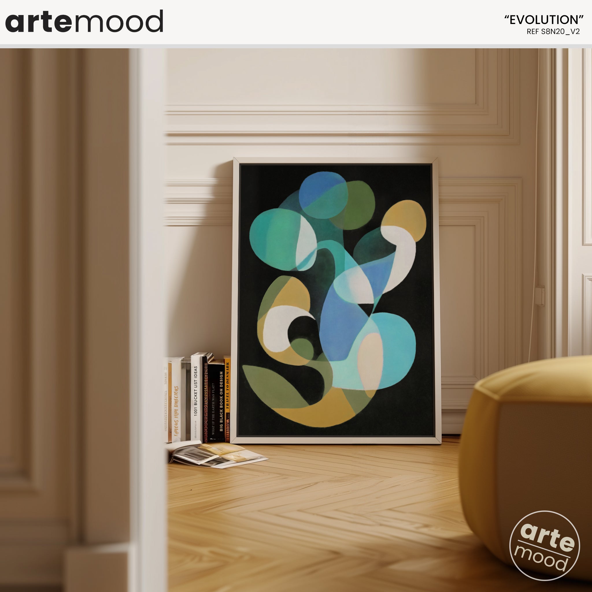 Abstract Artwork Print - Modern Art Canvas - Fluid Forms Color Art, Expressive, Organic Art