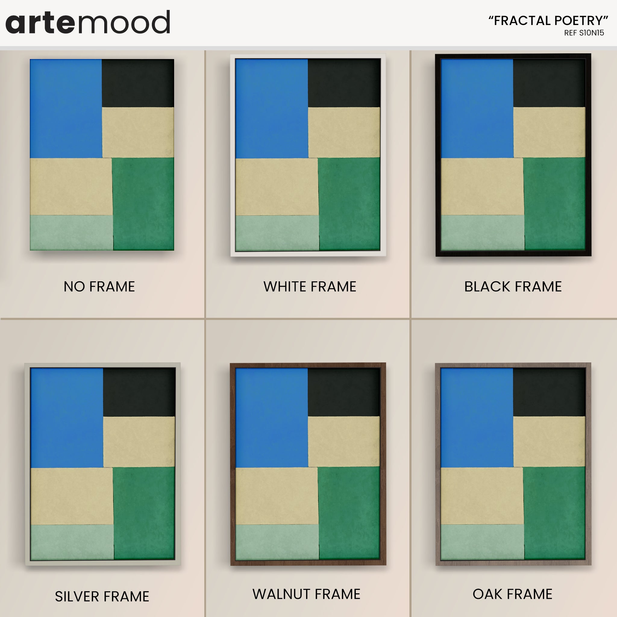 Color Field Artwork Print On Canvas - Minimalist, Zen, Blue, Green, Black, Contemporary Minimalist Art