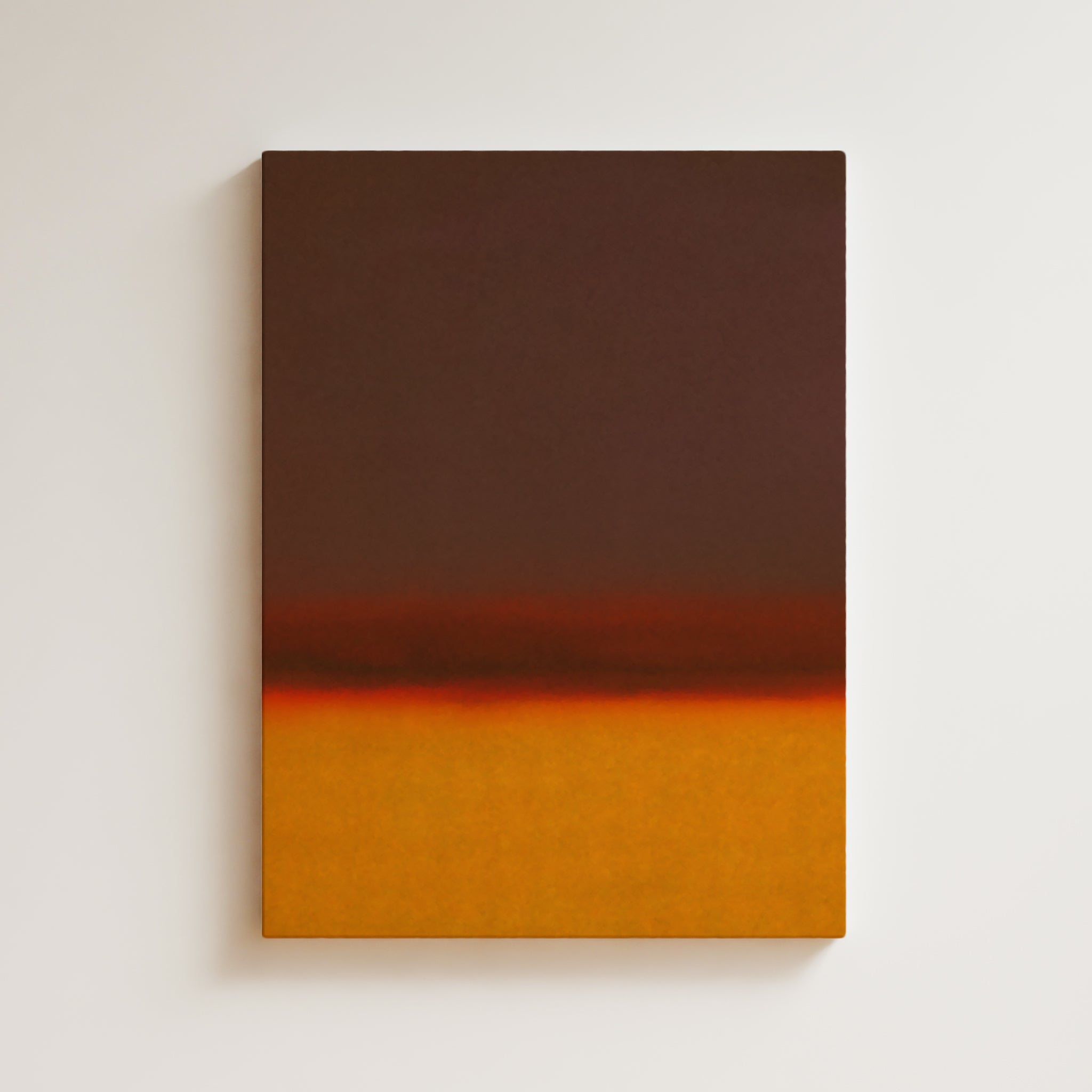 Color Field Artwork Print On Canvas - Minimalist, Zen, Orange, Sunburst, Yellow, Contemporary, Vibrant