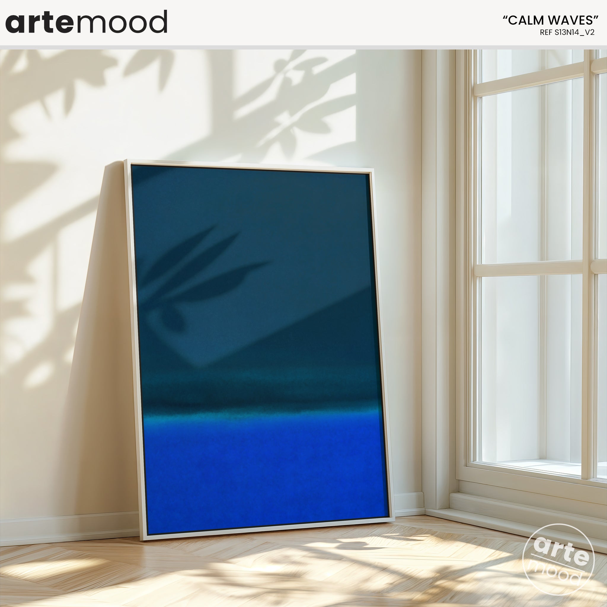 Color Field Artwork Print On Canvas - Minimalist, Zen, Blue Colors, Rothko Style, Chic Wall Art Print