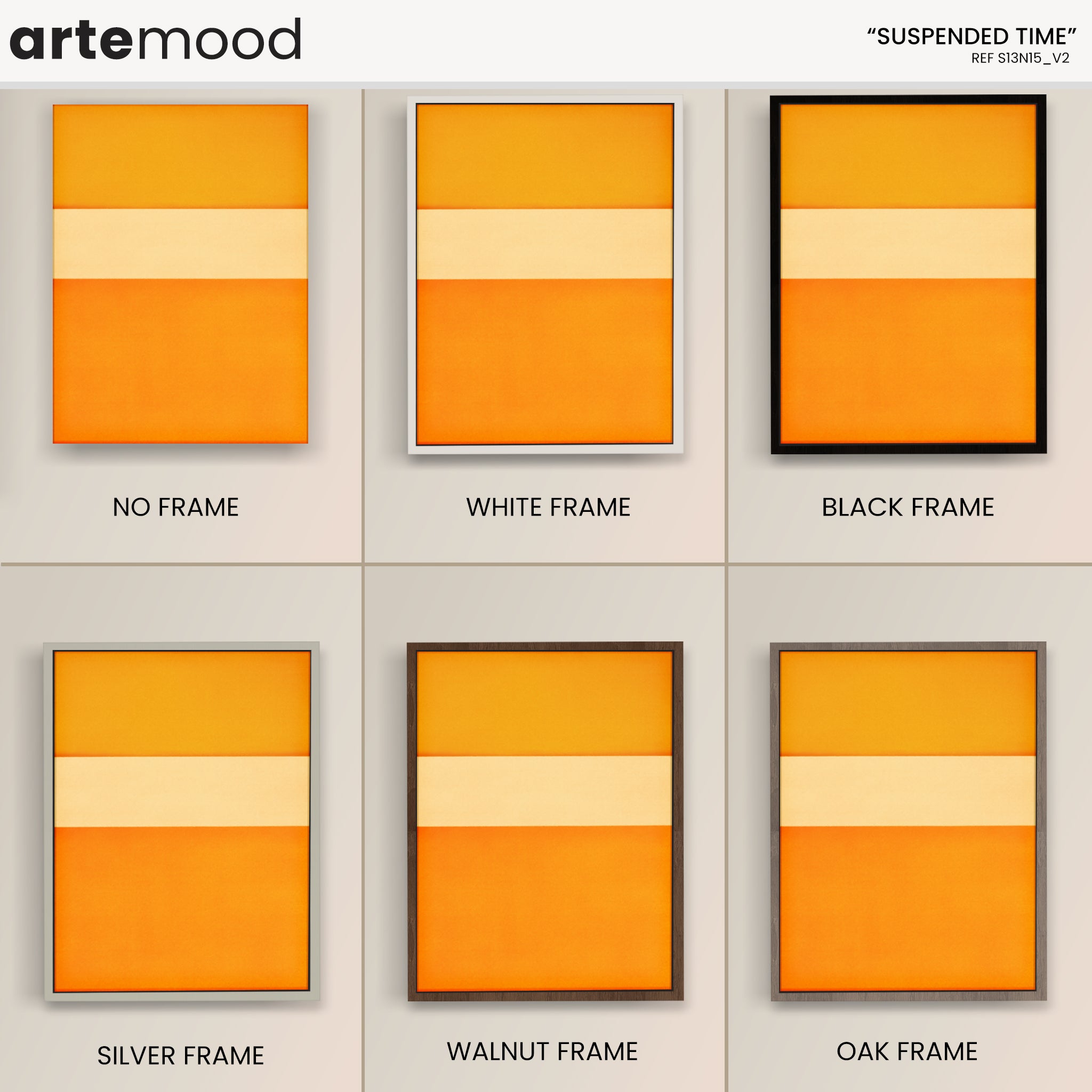 Color Field Artwork Print On Canvas - Minimalist, Zen, Orange, Sunburst, Yellow, Contemporary, Serene