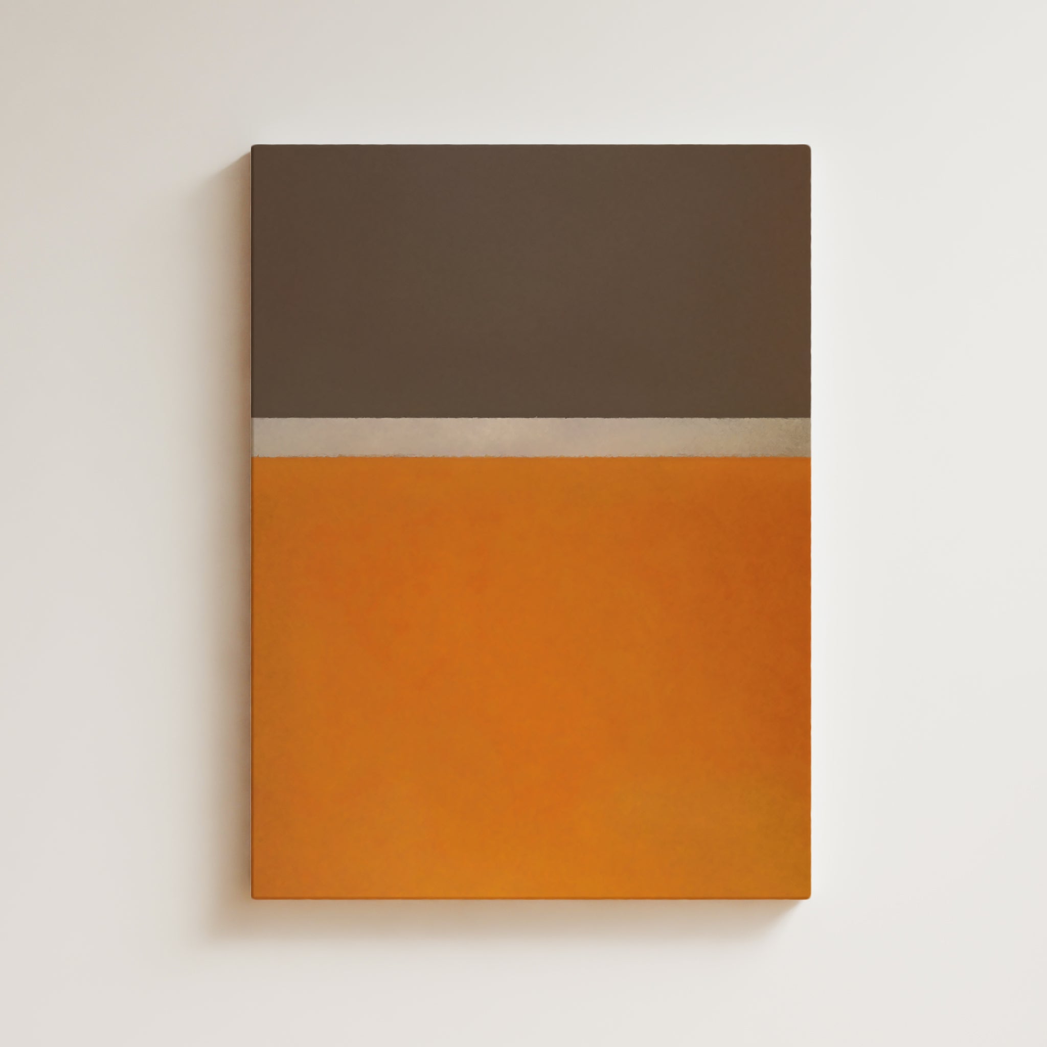 Color Field Artwork Print On Canvas - Minimalist, Orange_Yellow_Brown_Golden_Wall_Art_Framed_Rothko_Style