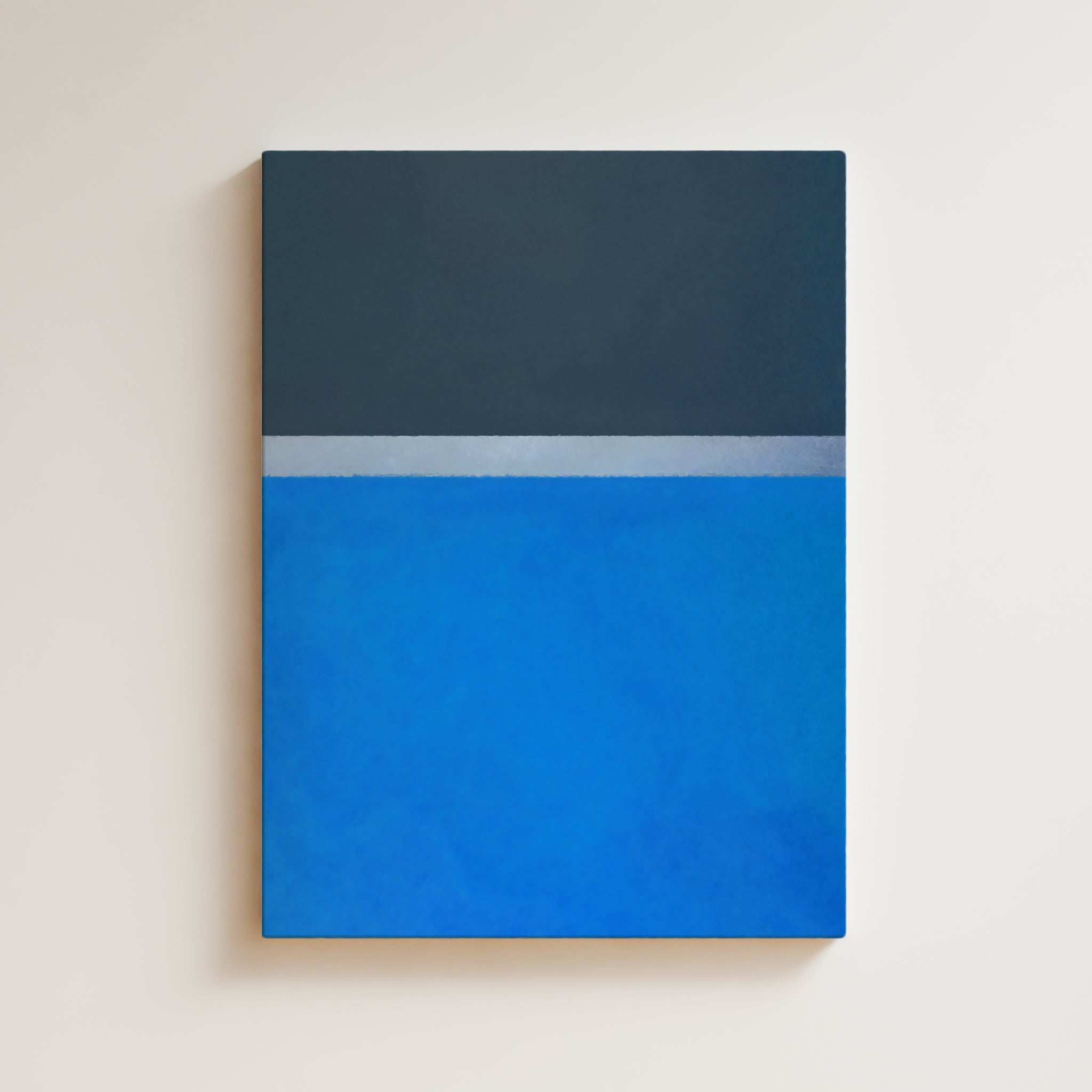 Color Field Artwork Print On Canvas - Minimalist, Zen, Deep Blue, Navy Blue, Sea, Ocean, Rothko Blue Style