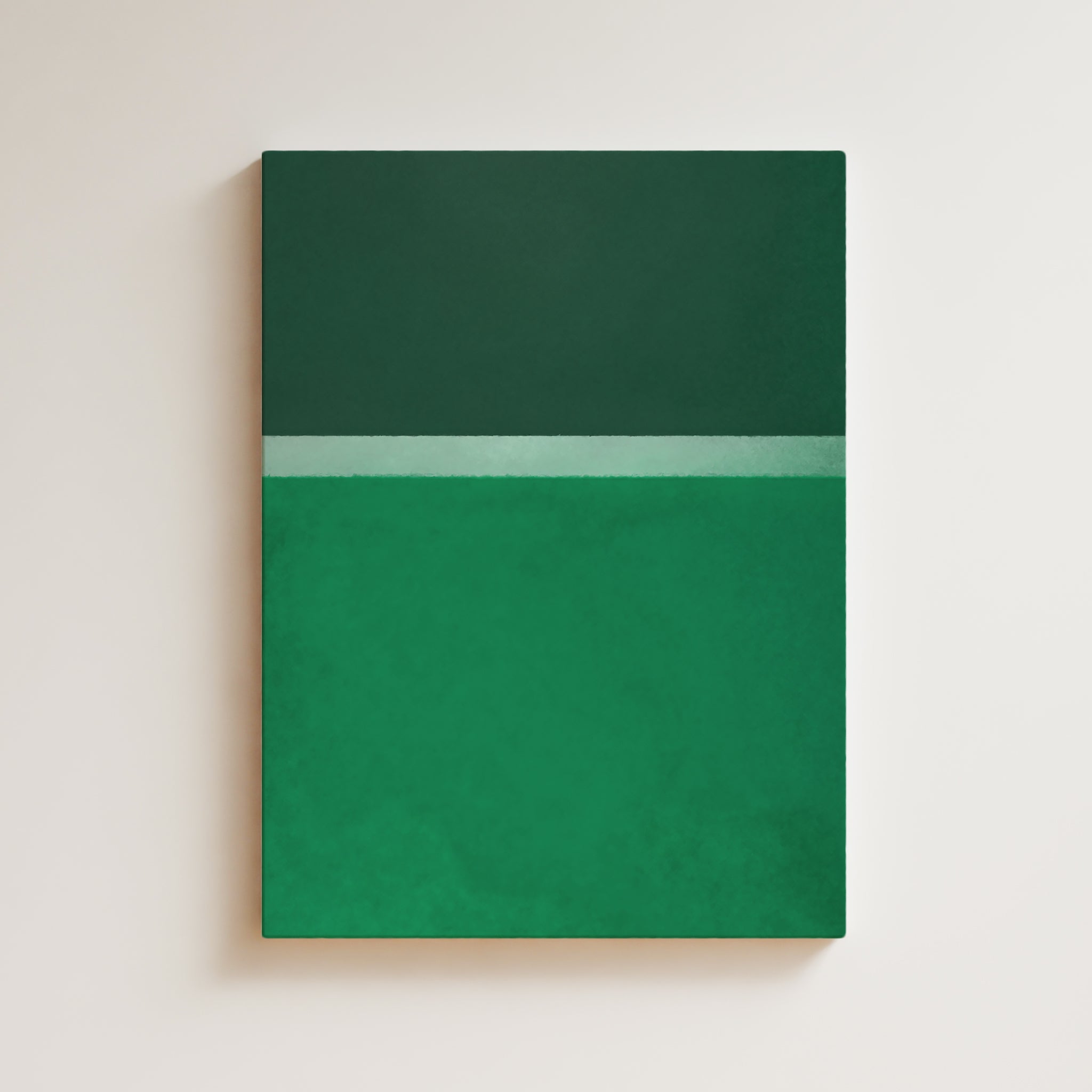 Color Field Artwork Print On Canvas - Minimalist, Zen, Green Rothko Style Wall Art Decor