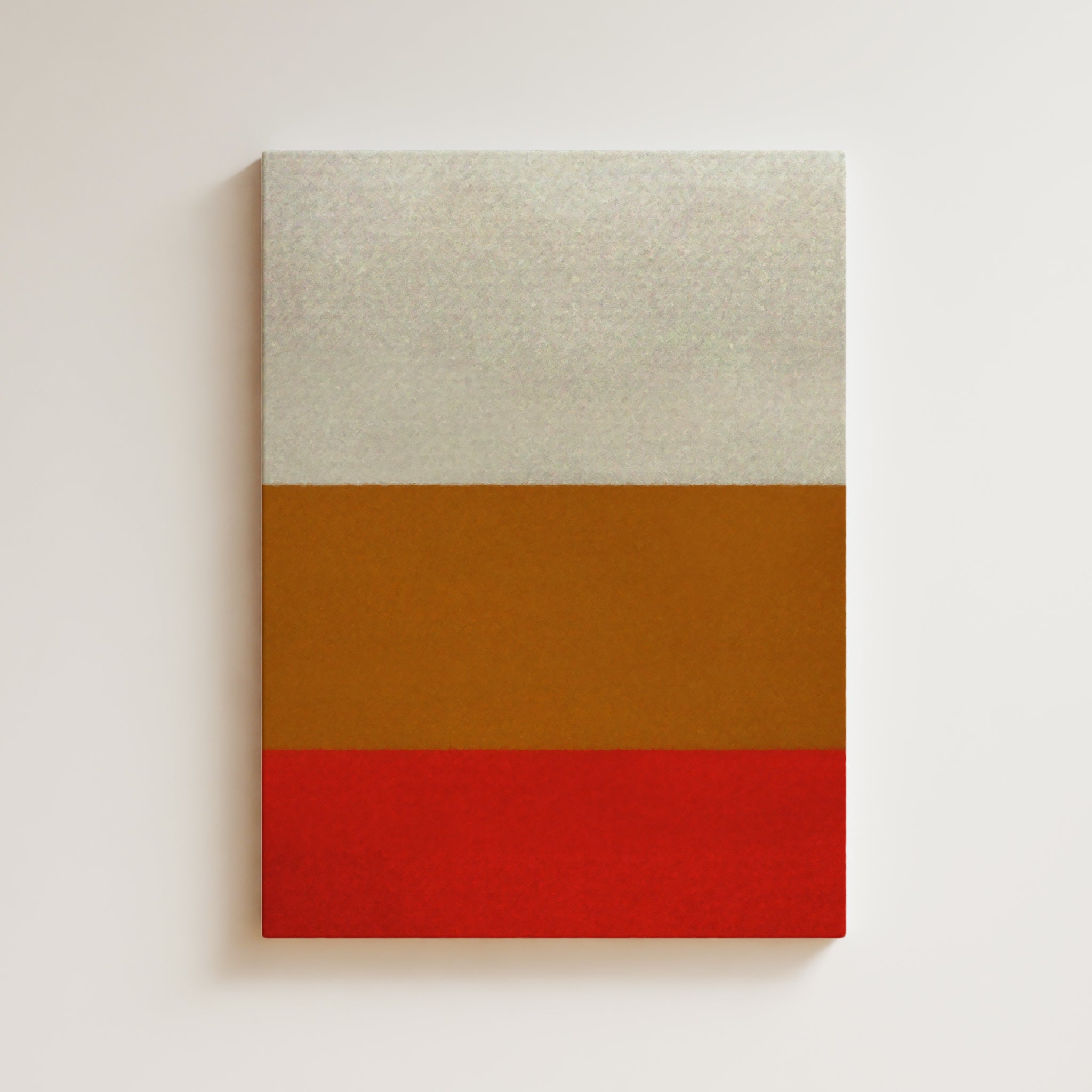 Color Field Artwork Print On Canvas - Minimalist, Zen, White, Orange, Red