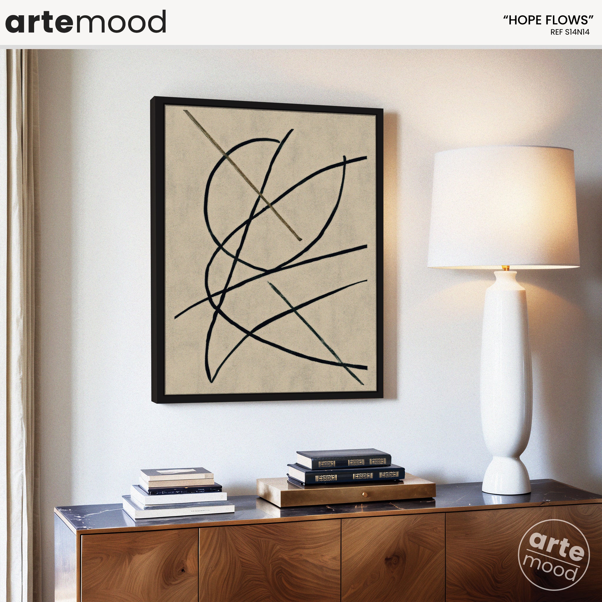 Abstract Artwork Print On Canvas - Minimalist Expressive Modern Art - Line Art, Loft Artwork, Contemporary Minimal Lines Composition