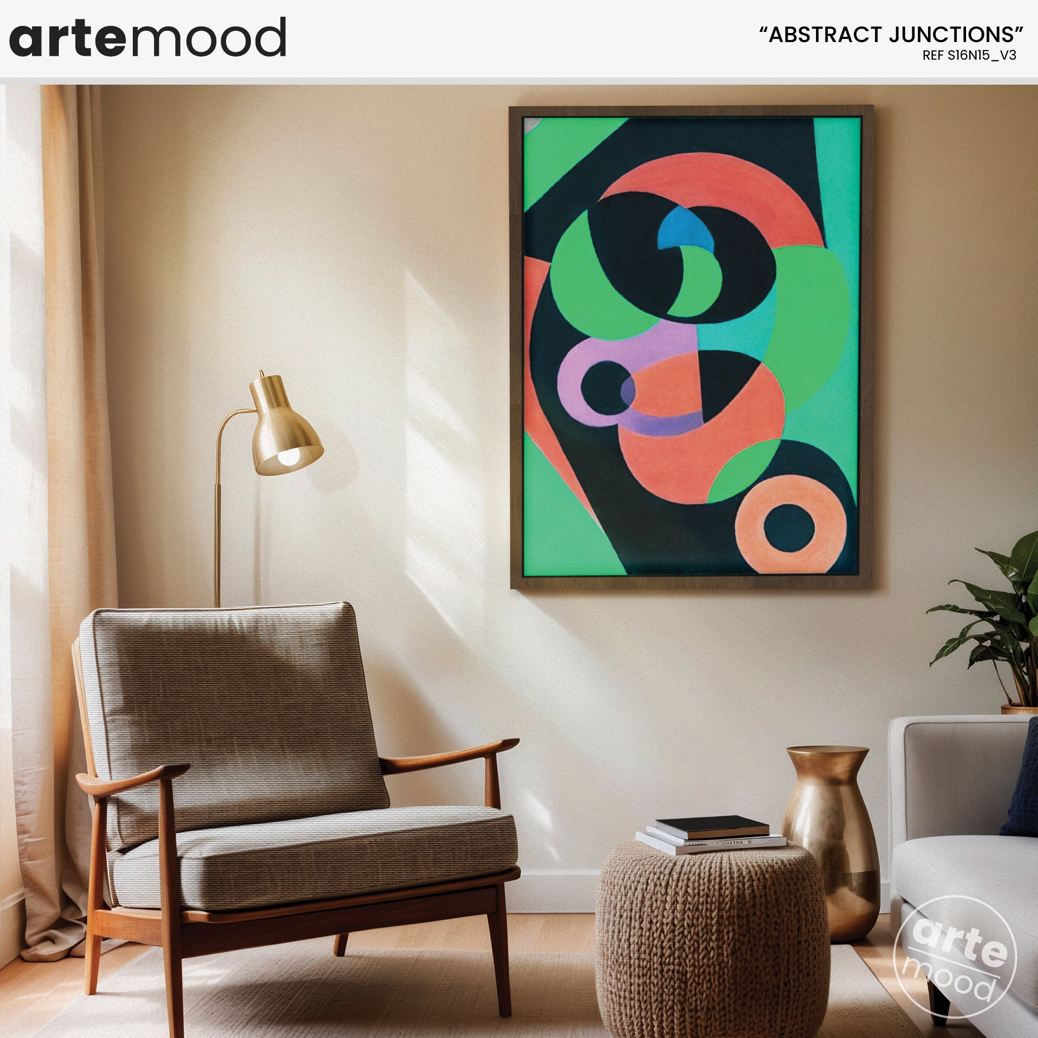 Abstract Artwork Print - Modern Art Canvas - Vibrant Color Art, Expressive, Geometric Art