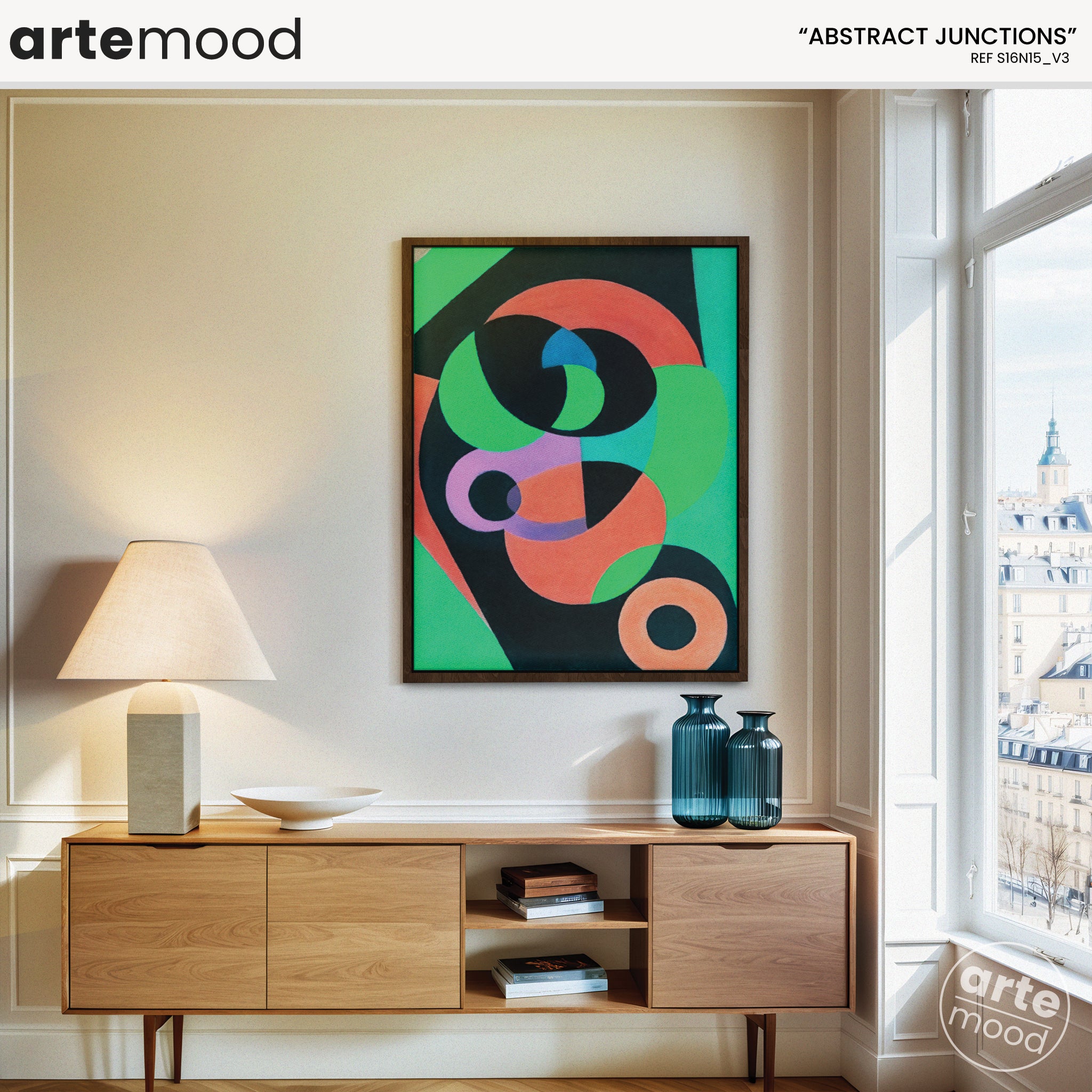 Abstract Artwork Print - Modern Art Canvas - Vibrant Color Art, Expressive, Geometric Art