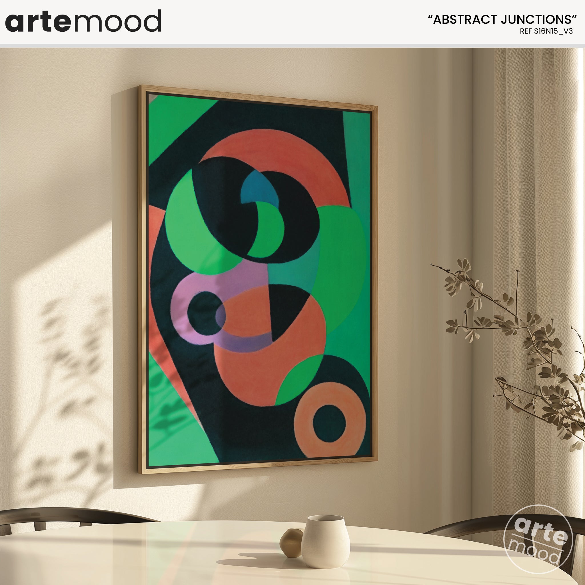 Abstract Artwork Print - Modern Art Canvas - Vibrant Color Art, Expressive, Geometric Art