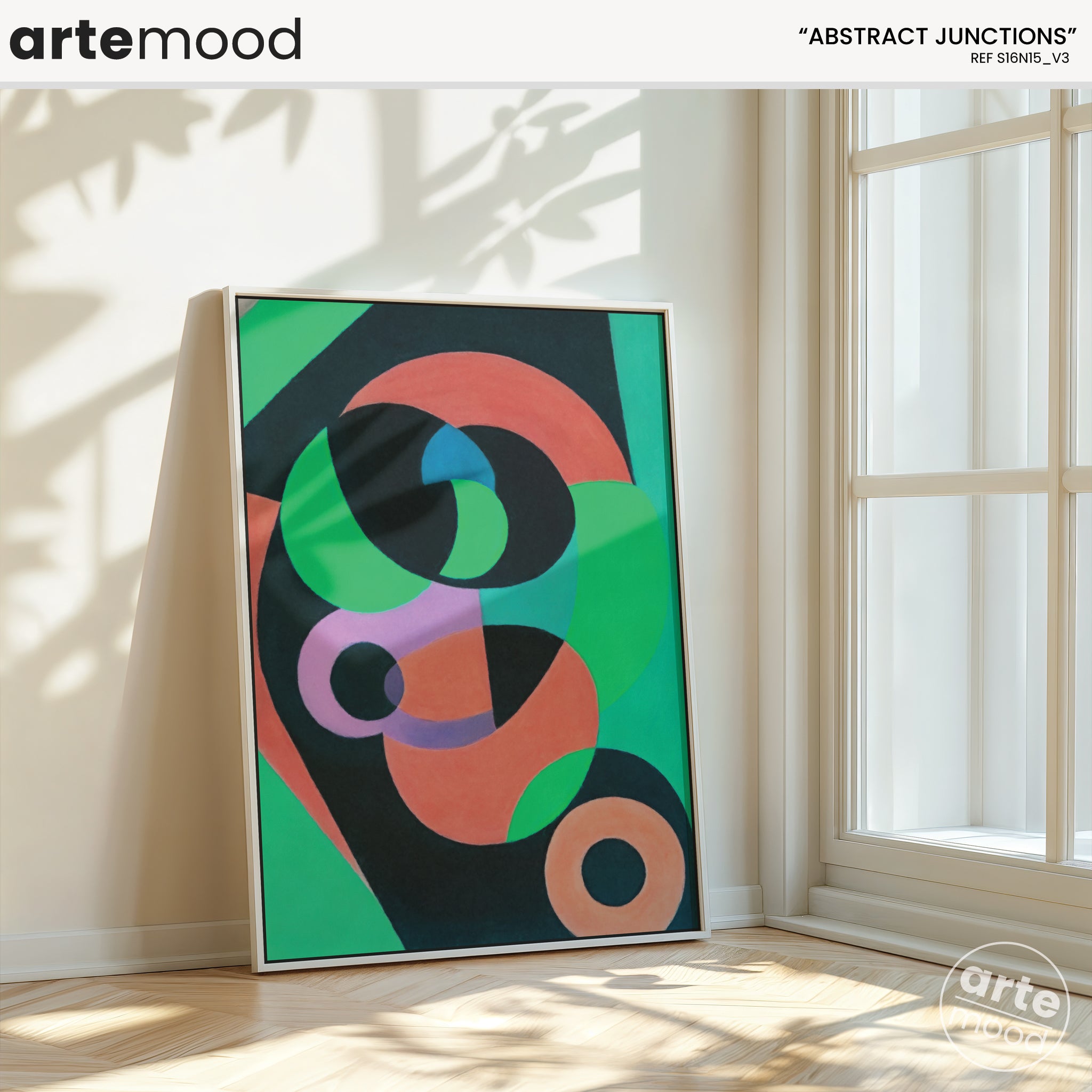 Abstract Artwork Print - Modern Art Canvas - Vibrant Color Art, Expressive, Geometric Art