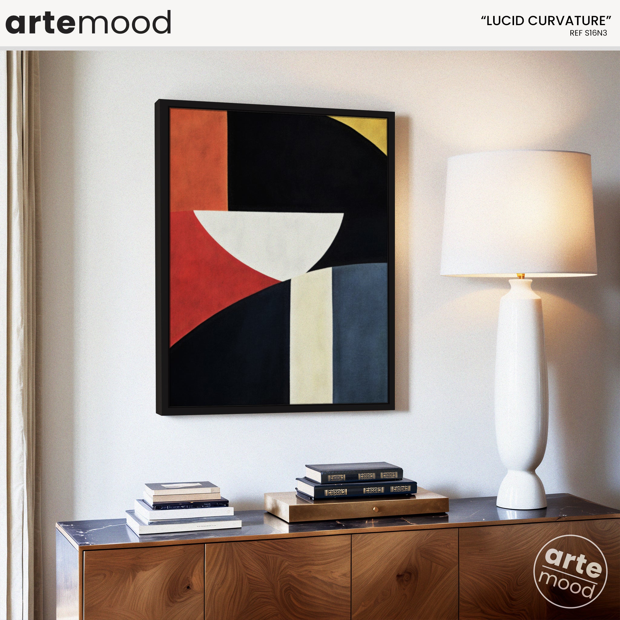 Abstract Artwork Print On Canvas - Minimalist Geometric Modern Art - Red, Blue, Zen, Minimal Art Print