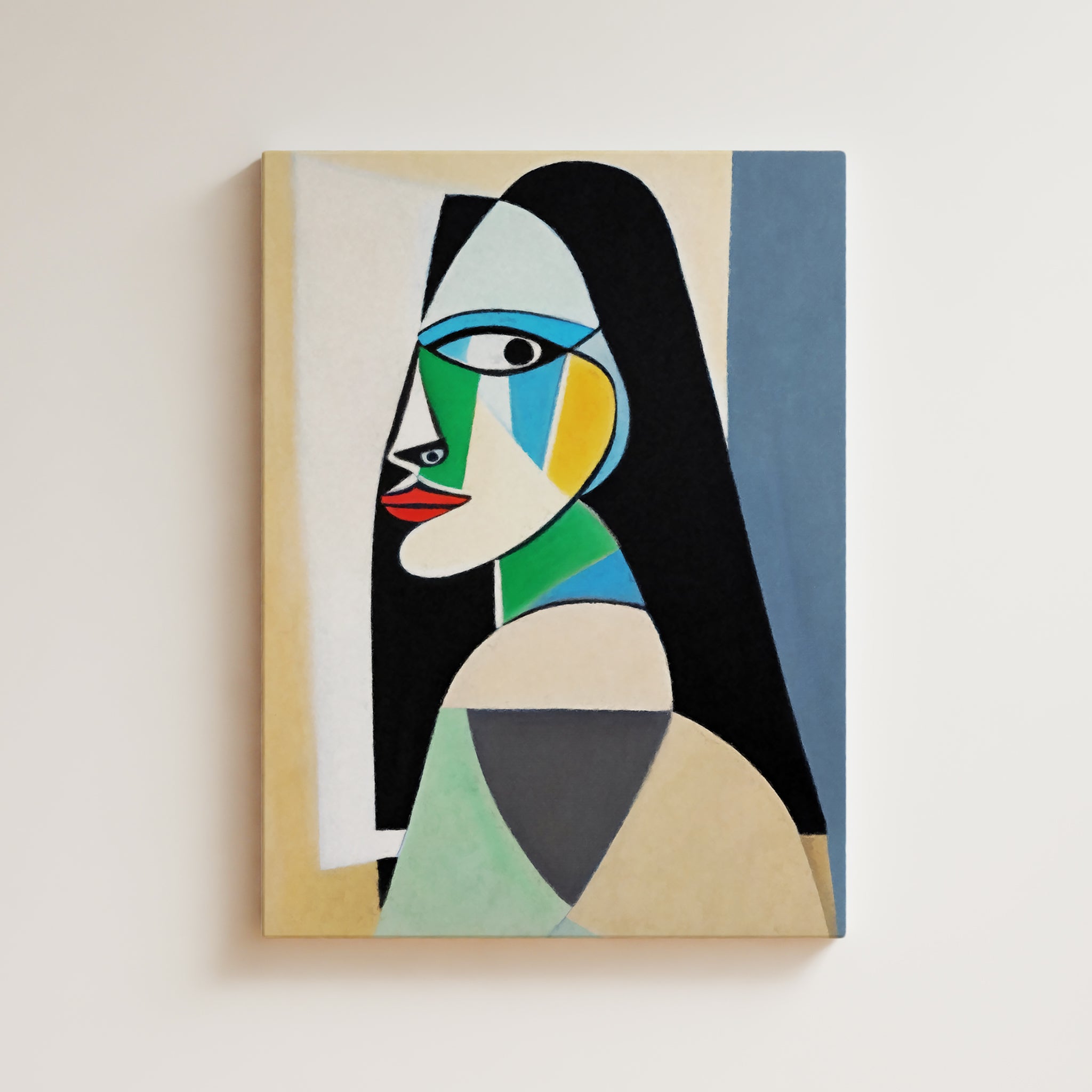 Woman Artwork Print - Picasso Inspired Art Print - Cubist Woman, Portrait, Face, Cubism, Geometric